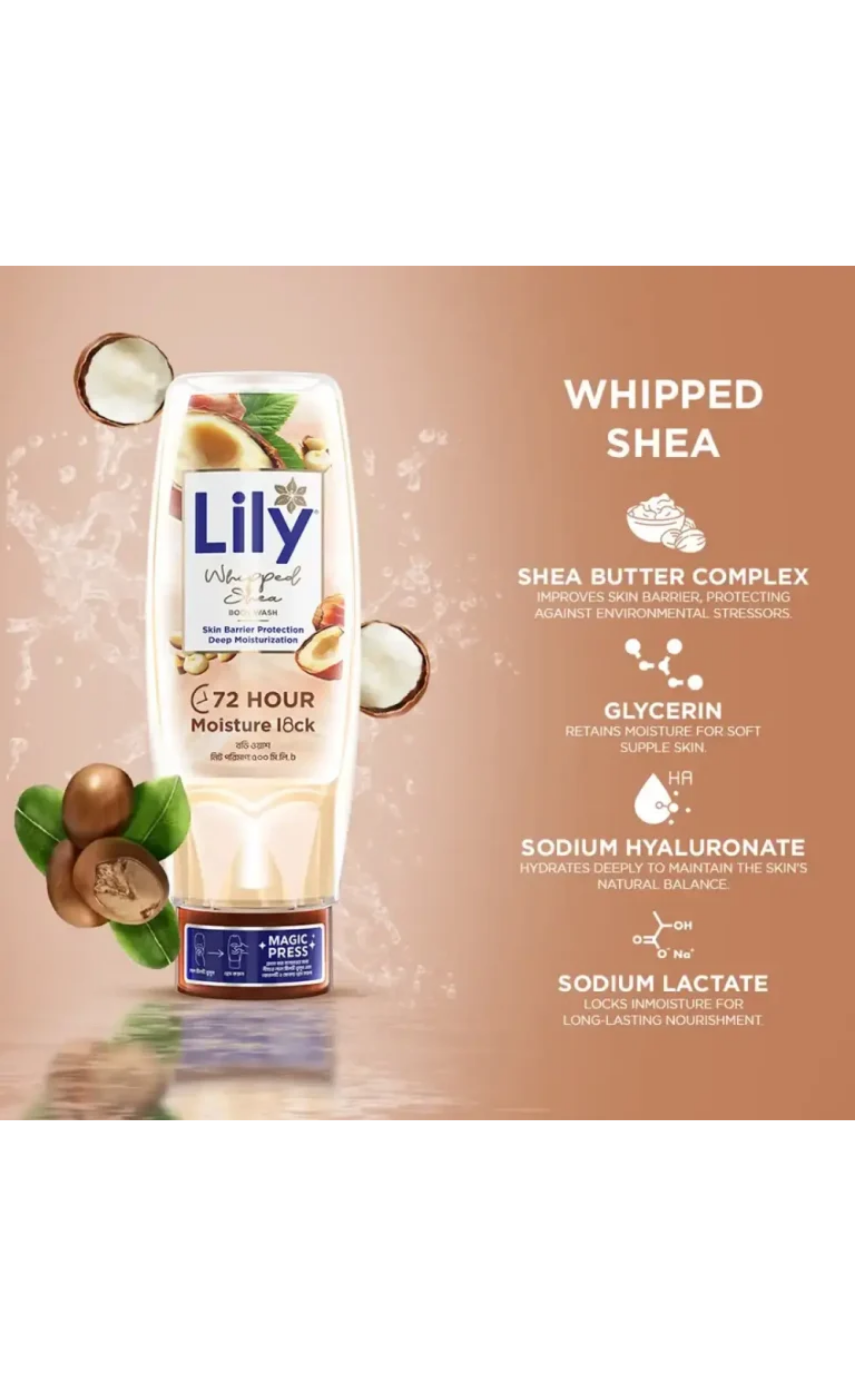 Lily Whipped Shea Body Wash 500ml - Image 2