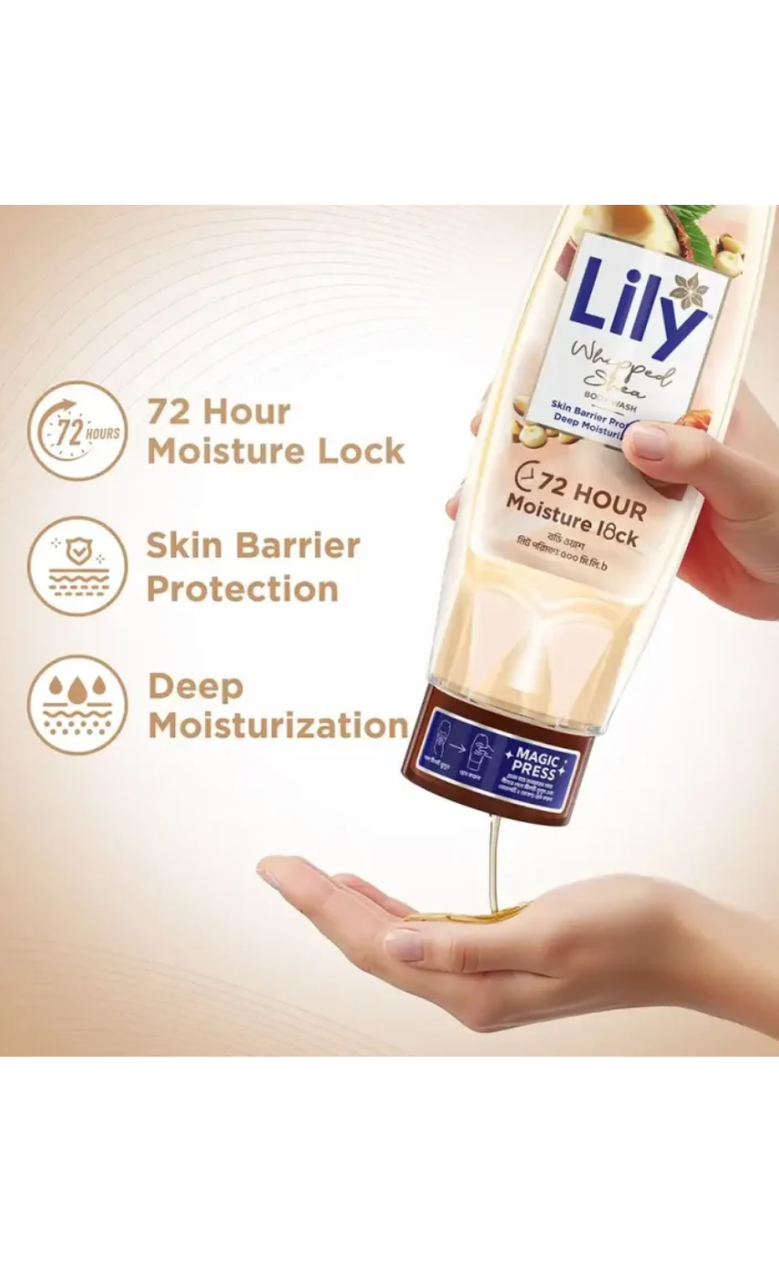 Lily Whipped Shea Body Wash 500ml - Image 3