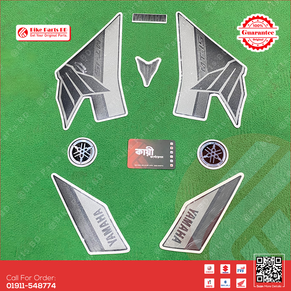 Full Set Sticker for Yamaha MT 15 V2 (Black Colour) bike._img_1