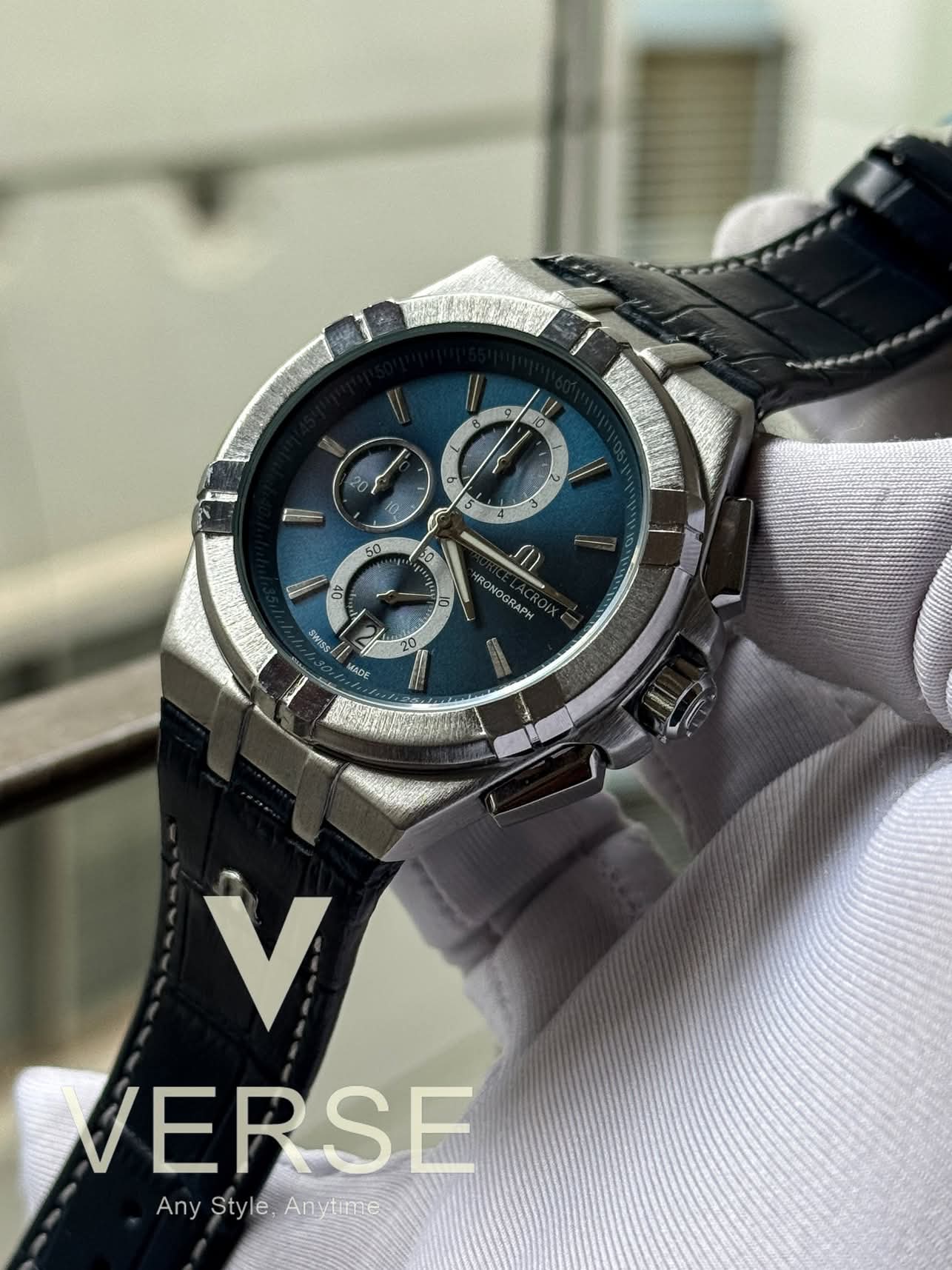 Maurice lacroix chronograph blue