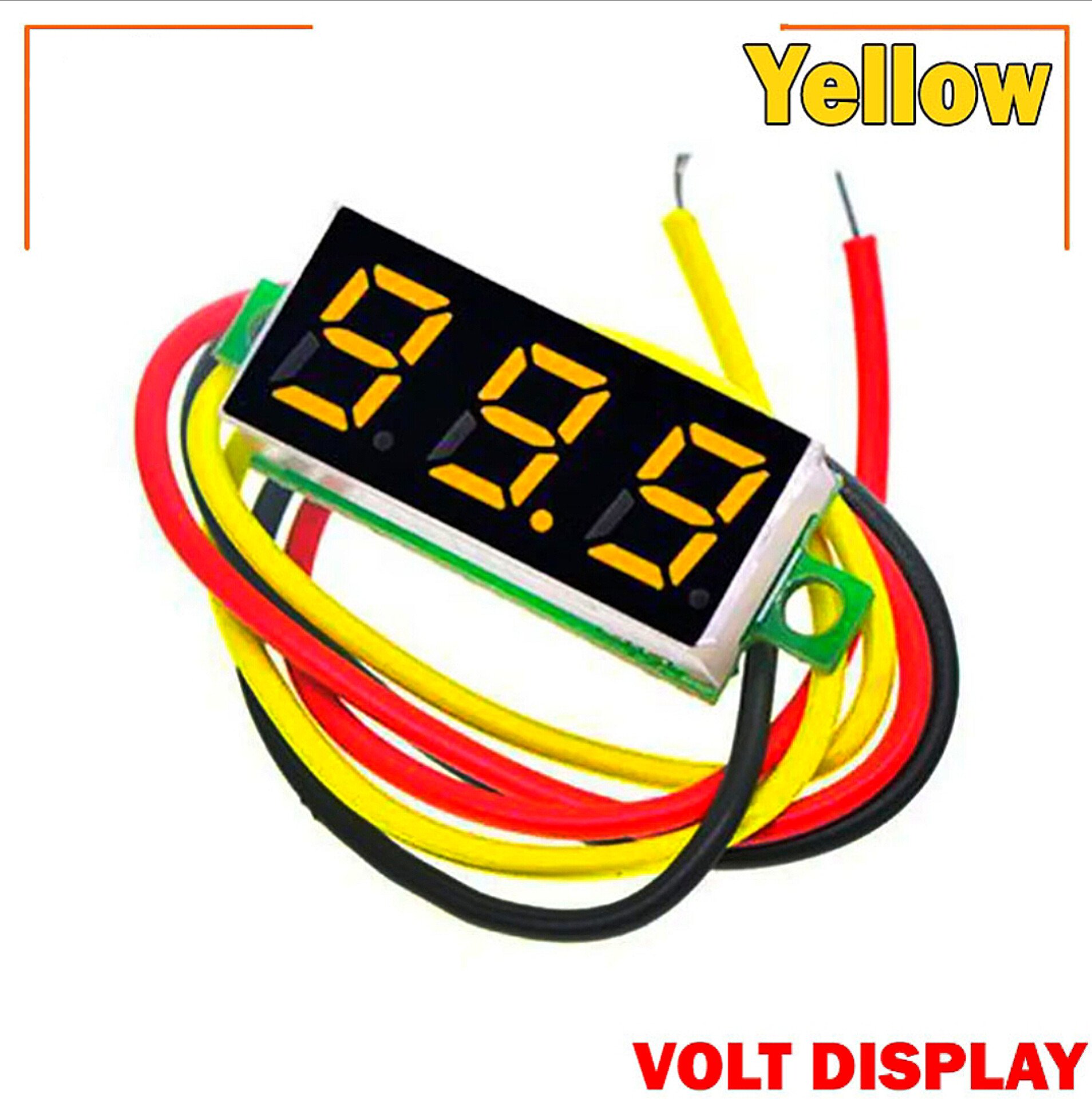 LED Display Mini 0.28 inch DC 0 -100V Digital Voltmeter 100V Volt Panel Indicator Monitor Voltage Meter-1PCS - Compact Digital Voltmeter -Yellow_img_5