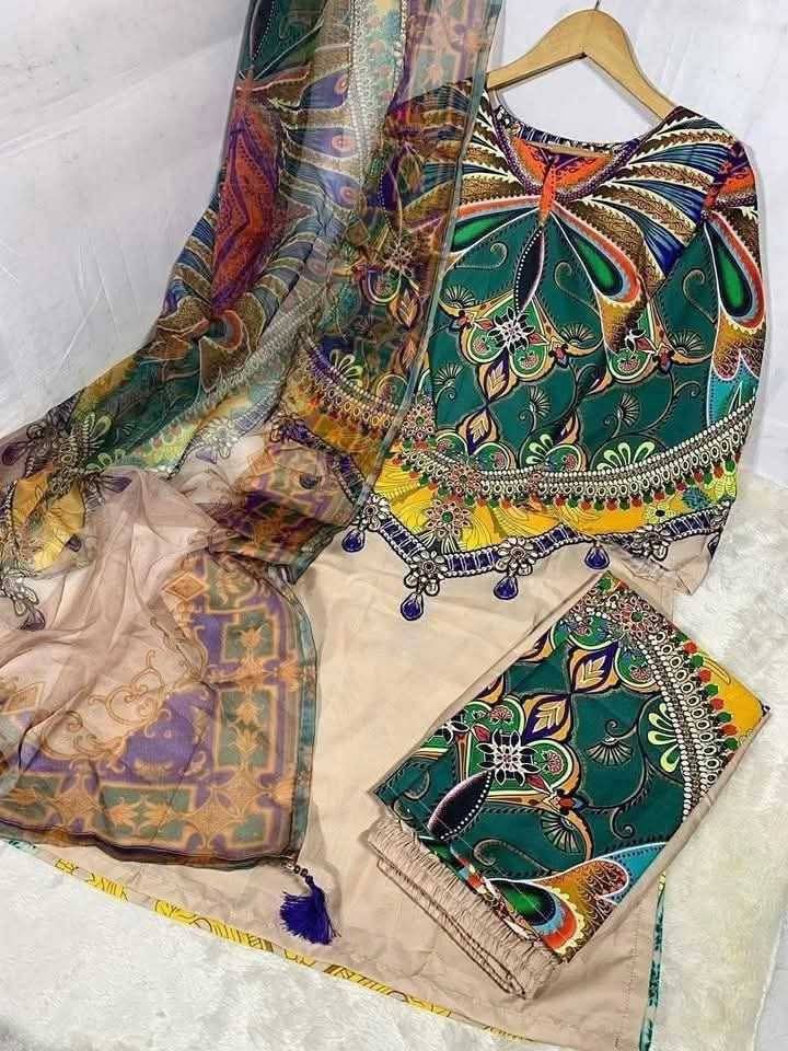 প্রিমিয়াম কোয়ালিটি দুবাই সিল্ক প্রজাপতি থ্রি-পিস 🦋_img_2