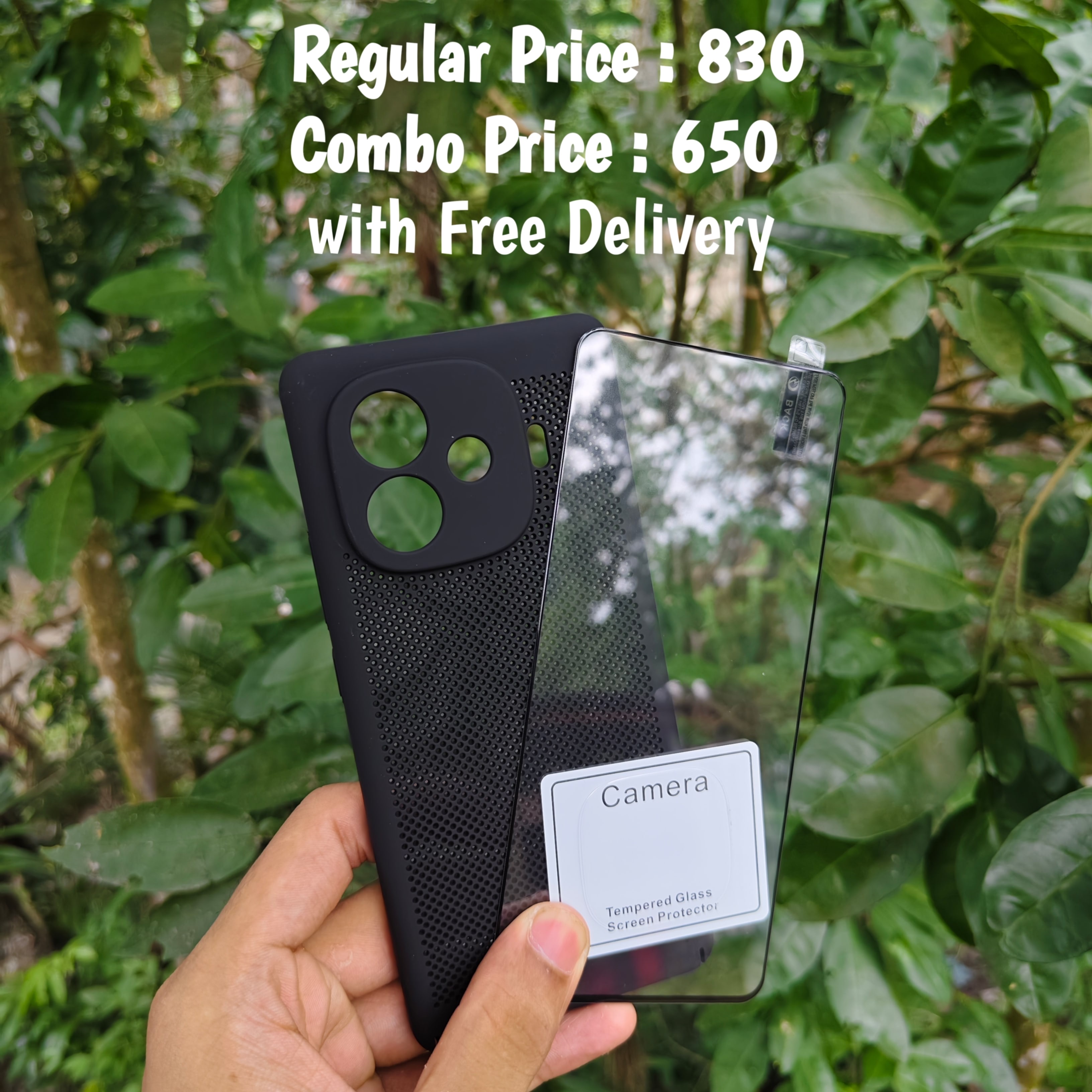 IQOO Z9Turbo combo hard cover + screen protector + camera protector (glass)_img_0