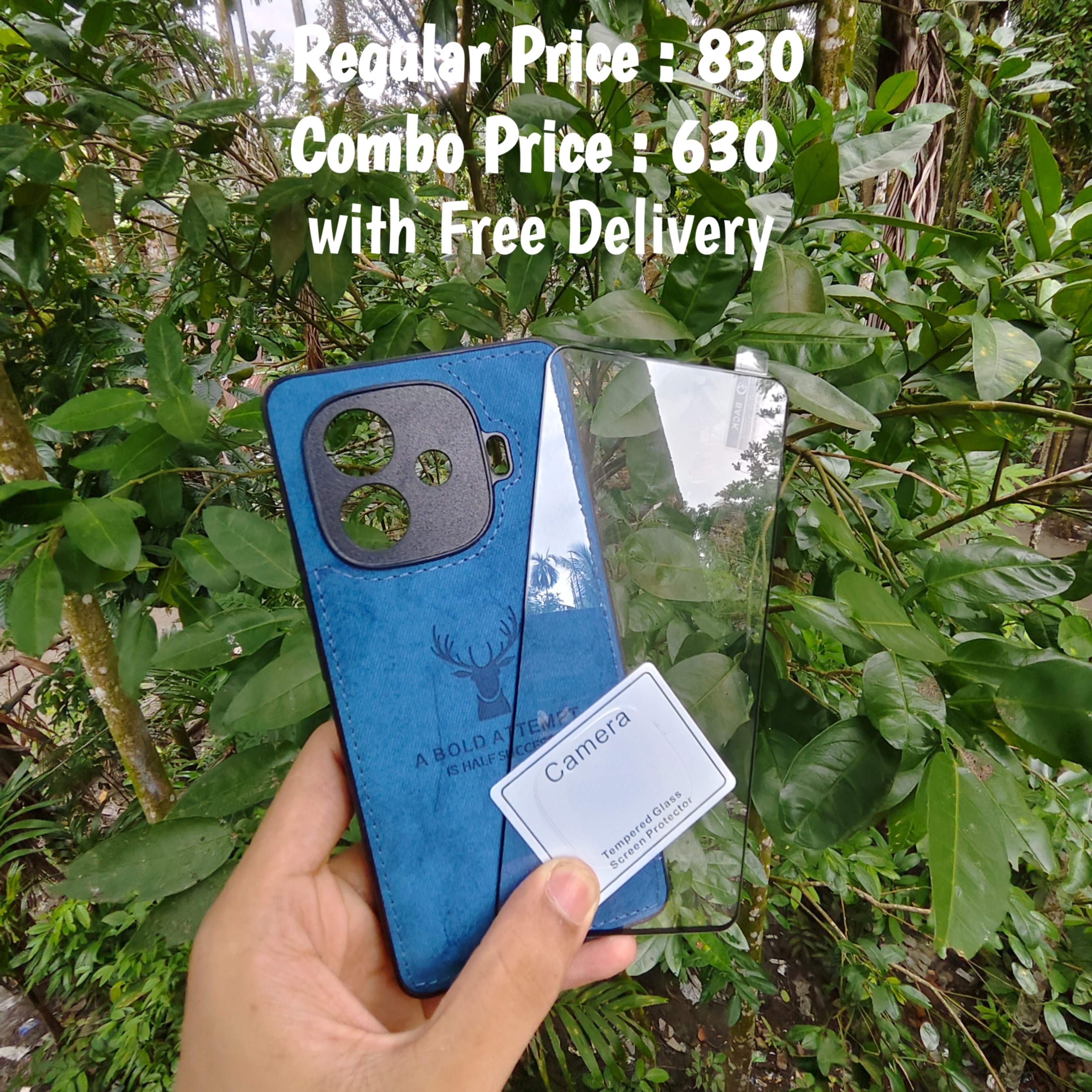 IQOO Z9Turbo combo fabric cover + screen protector + camera protector (glass)_img_1