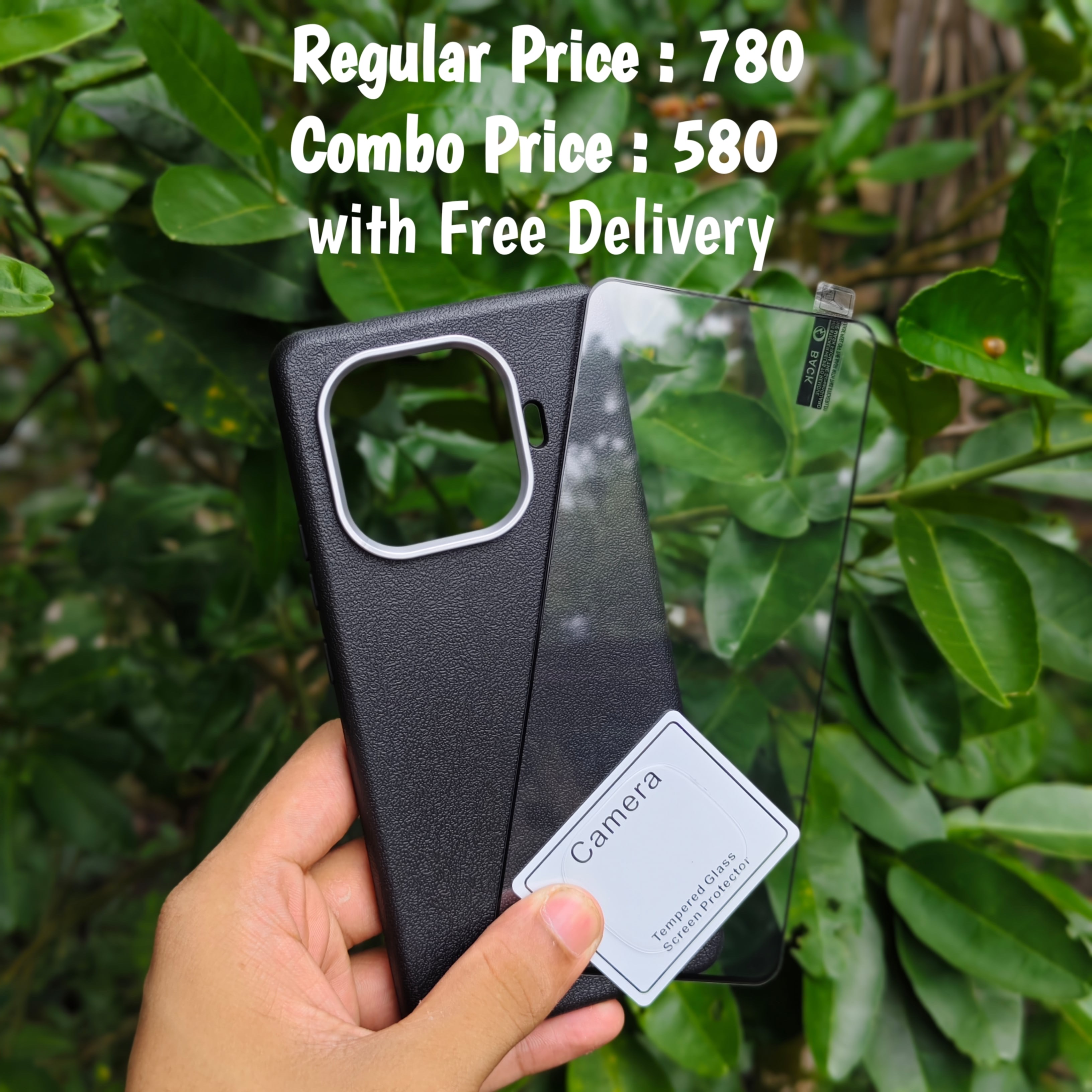 IQOO Z9Turbo combo soft silicone cover + screen protector + camera protector (glass)_img_0