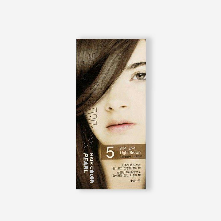 Welcos Fruits Wax Hair Color Pearl (5 Light Brown) - 120gm_img_0