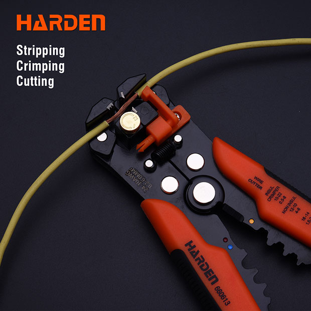 HARDEN 660613 Automatic Wire Stripper, 6", 0.2 - 6 mm2,  Automatic Cable Wire Stripper Crimping Plier Self Adjusting Crimper For Electrician Crimping_img_2