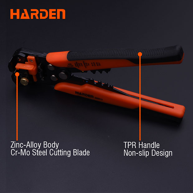 HARDEN 660613 Automatic Wire Stripper, 6", 0.2 - 6 mm2,  Automatic Cable Wire Stripper Crimping Plier Self Adjusting Crimper For Electrician Crimping_img_5