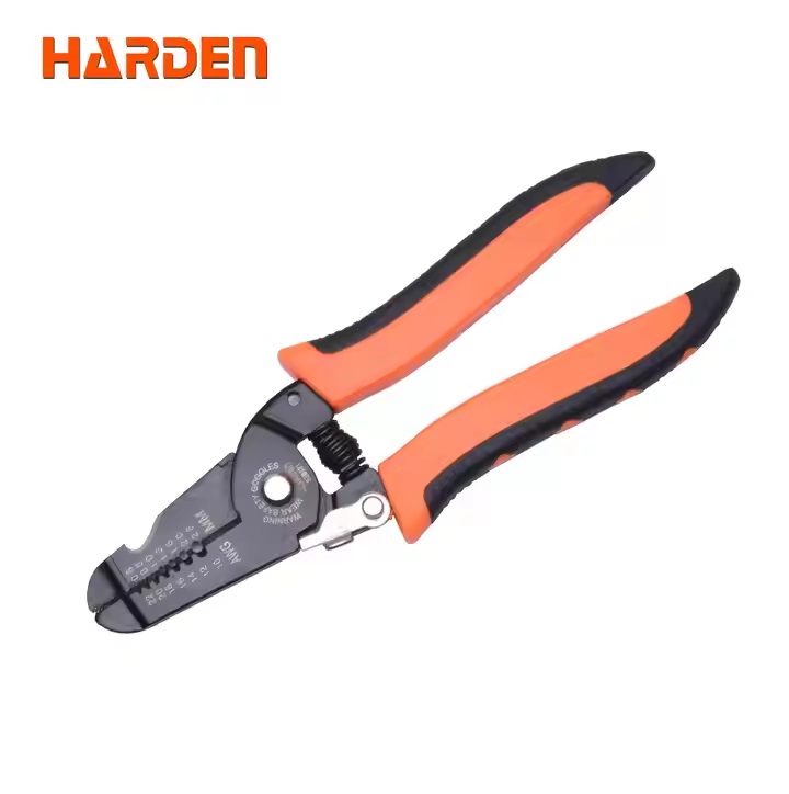 HARDEN 660621 Professional Electric Wire Cutter Stripper, 175mm, 0.6 - 2.6 mm