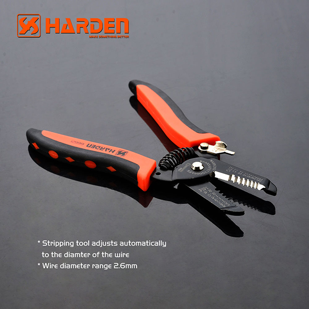 HARDEN 660621 Professional Electric Wire Cutter Stripper, 175mm, 0.6 - 2.6 mm_img_2