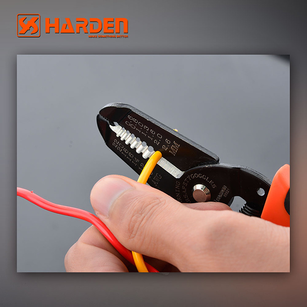 HARDEN 660621 Professional Electric Wire Cutter Stripper, 175mm, 0.6 - 2.6 mm_img_4
