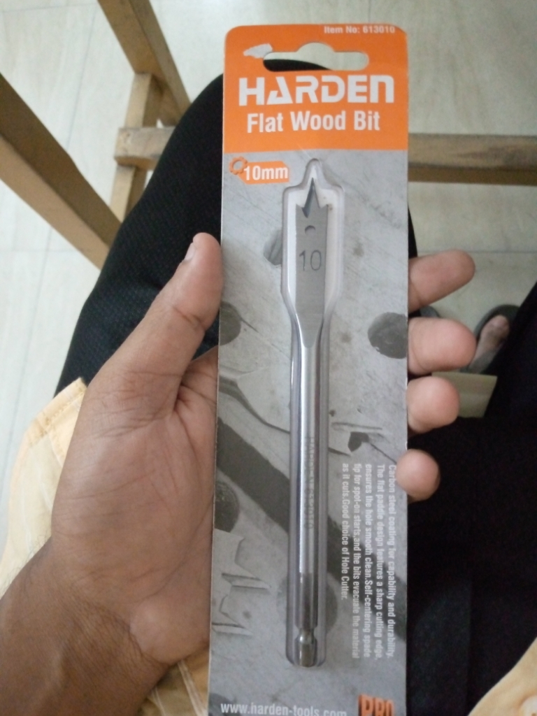 HARDEN Flat Wood Bit, ( 10 | 12 | 14 | 16 | 18 | 19 | 20 | 22 | 25mm ), length 150mm, 1/4" hex shank; 613010_img_3