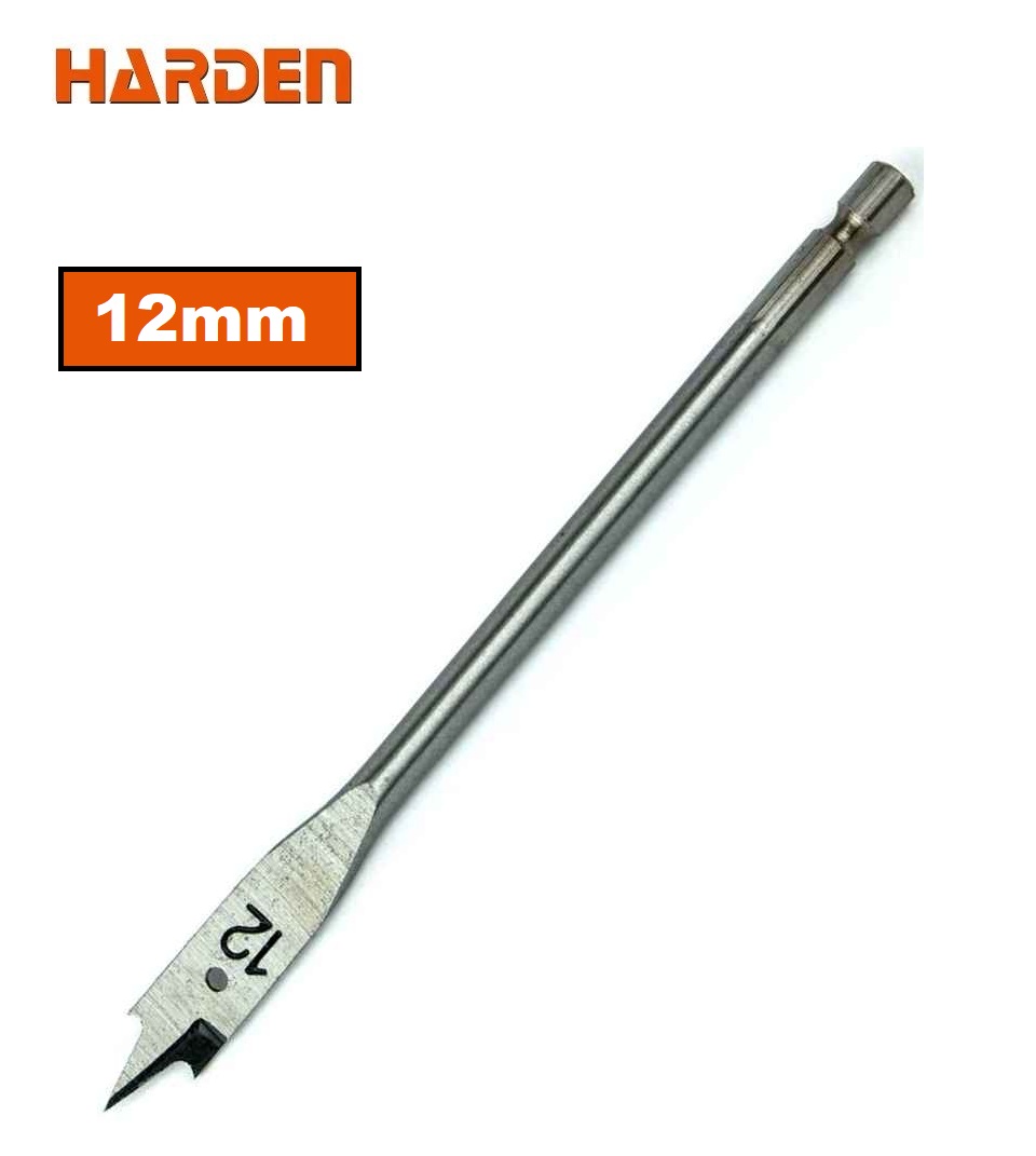 HARDEN Flat Wood Bit, ( 10 | 12 | 14 | 16 | 18 | 19 | 20 | 22 | 25mm ), length 150mm, 1/4" hex shank; 613010_img_5