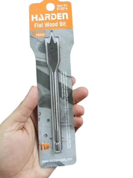 HARDEN Flat Wood Bit, ( 10 | 12 | 14 | 16 | 18 | 19 | 20 | 22 | 25mm ), length 150mm, 1/4" hex shank; 613010_img_8