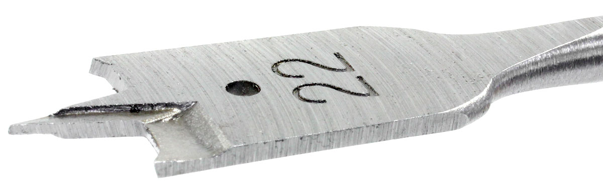 HARDEN Flat Wood Bit, ( 10 | 12 | 14 | 16 | 18 | 19 | 20 | 22 | 25mm ), length 150mm, 1/4" hex shank; 613010_img_16