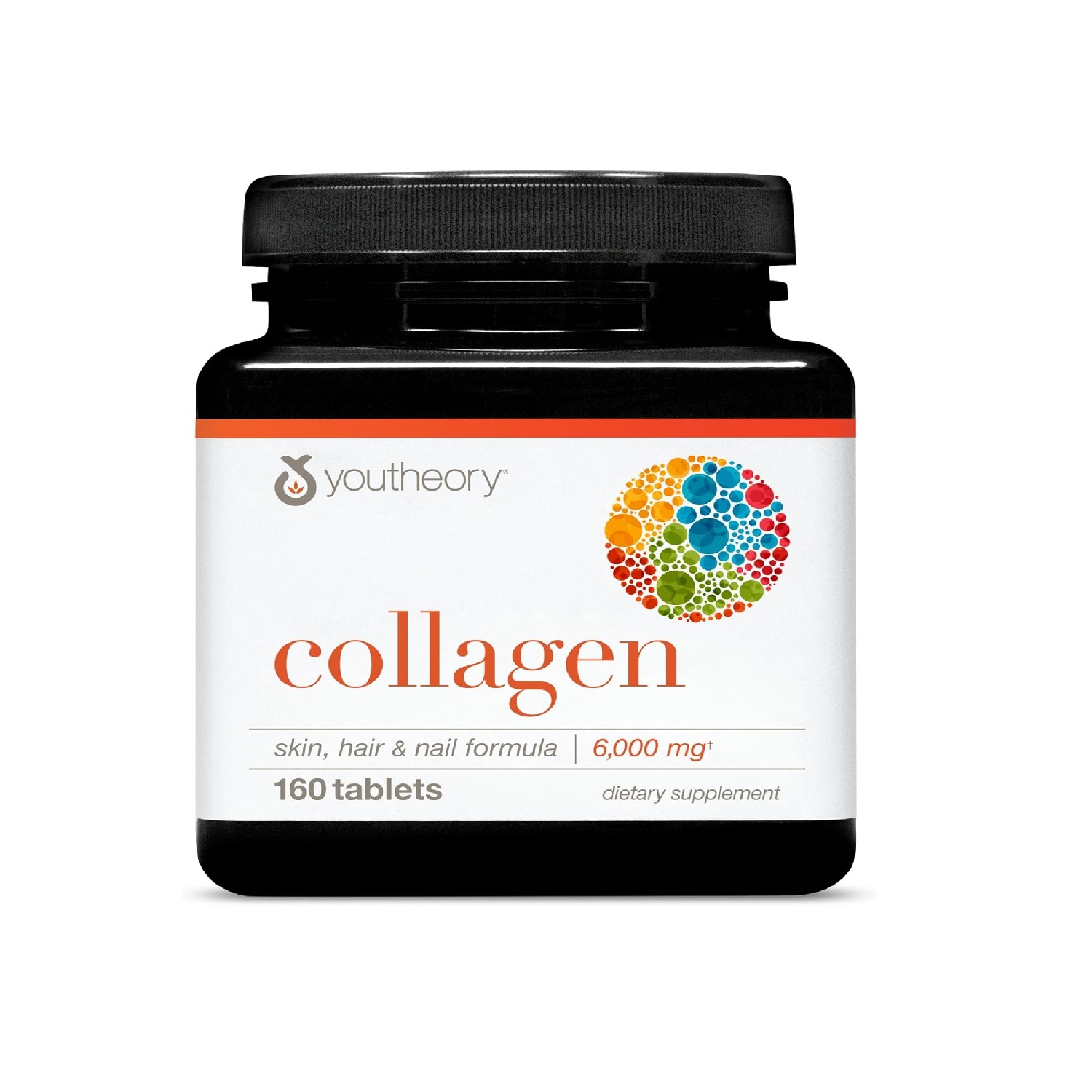 Youtheory Advanced Collagen with Vitamin-C 6,000 mg - 160 Tablets - Made in USA
