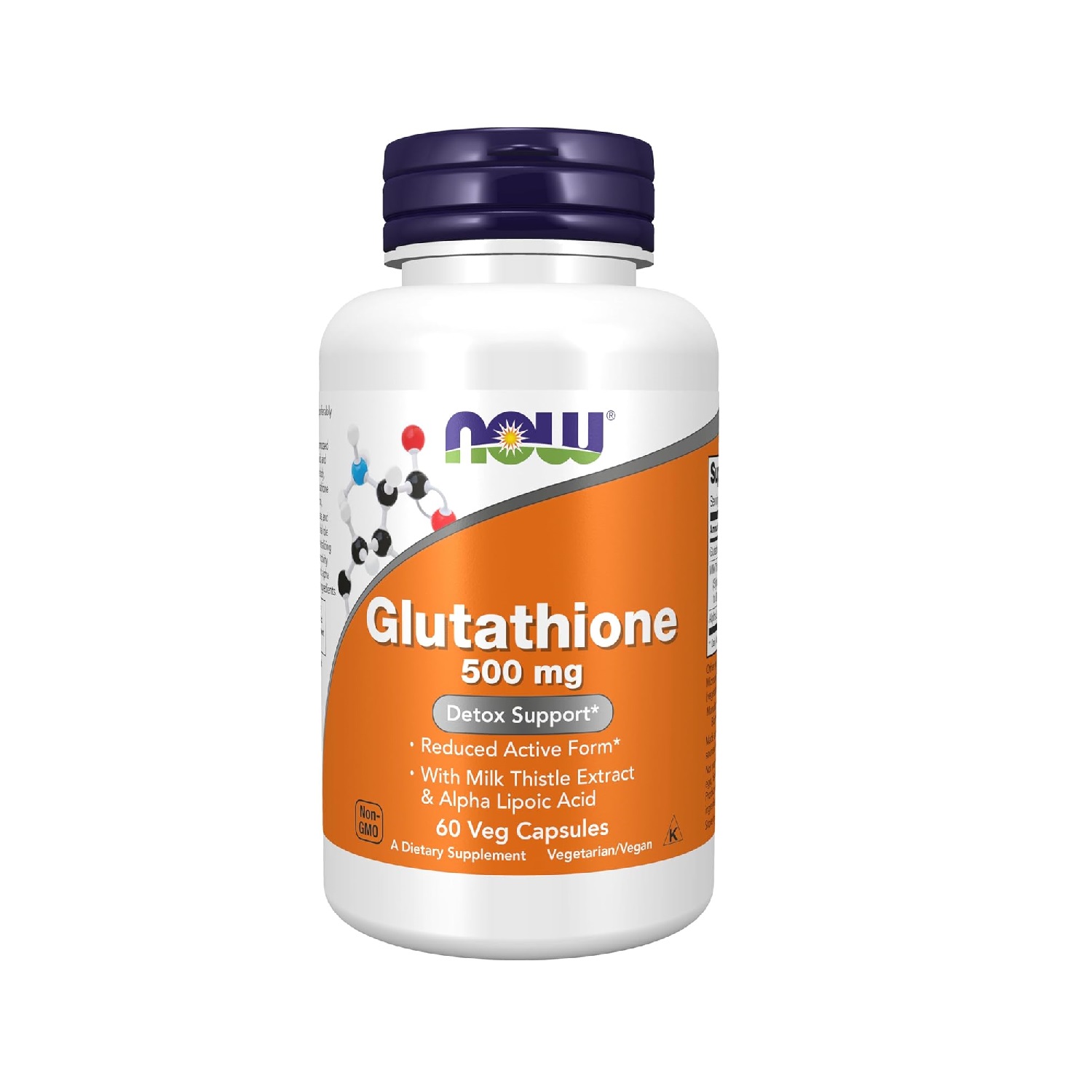 NOW Glutathione 500 mg - 60 Capsules - Made in USA