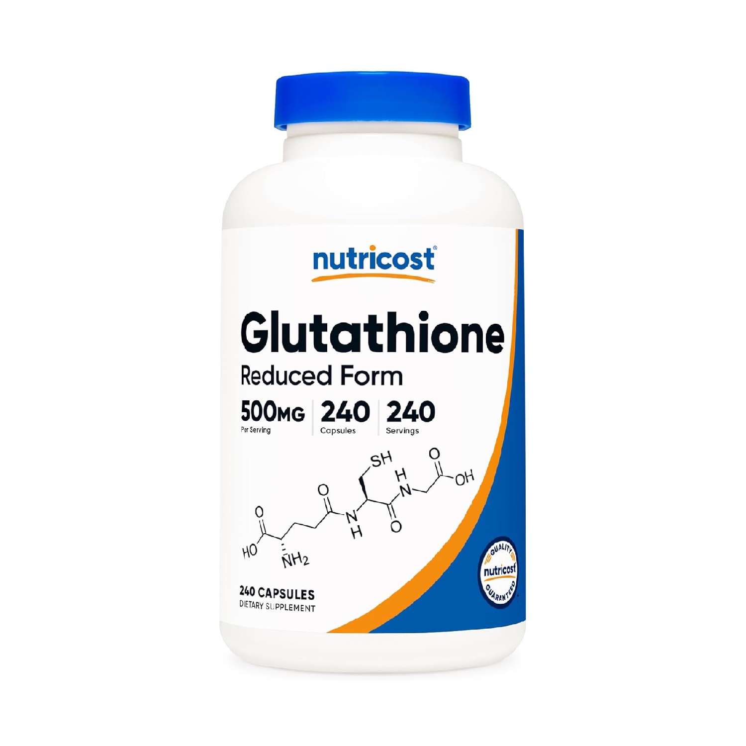 Nutricost Glutathione 500mg - 240 Capsules - Made in USA