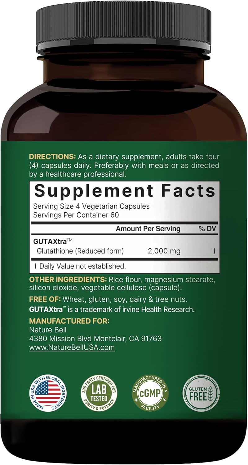 NatureBell Glutathione 2000mg - 240 Capsules - Made in USA_img_1