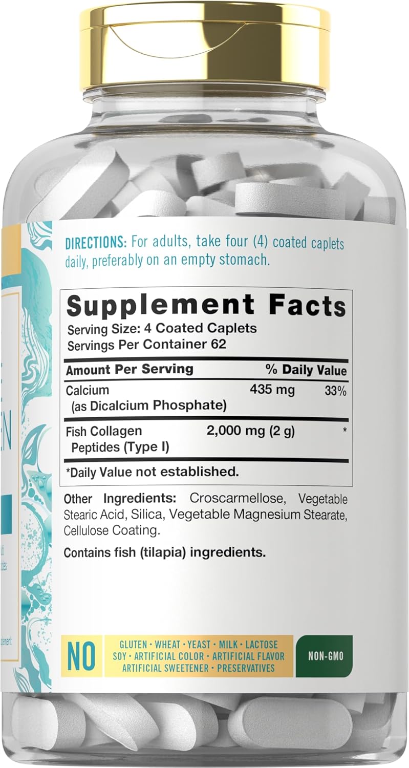 Carlyle Marine Collagen 2000mg - 250 Caplets - Made in USA_img_1