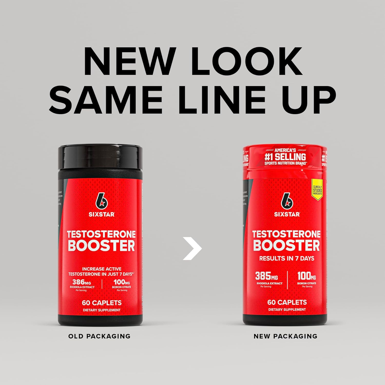 SixStar Testosterone Booster Stamina & Energy - 60 Caplets - Made in USA_img_2