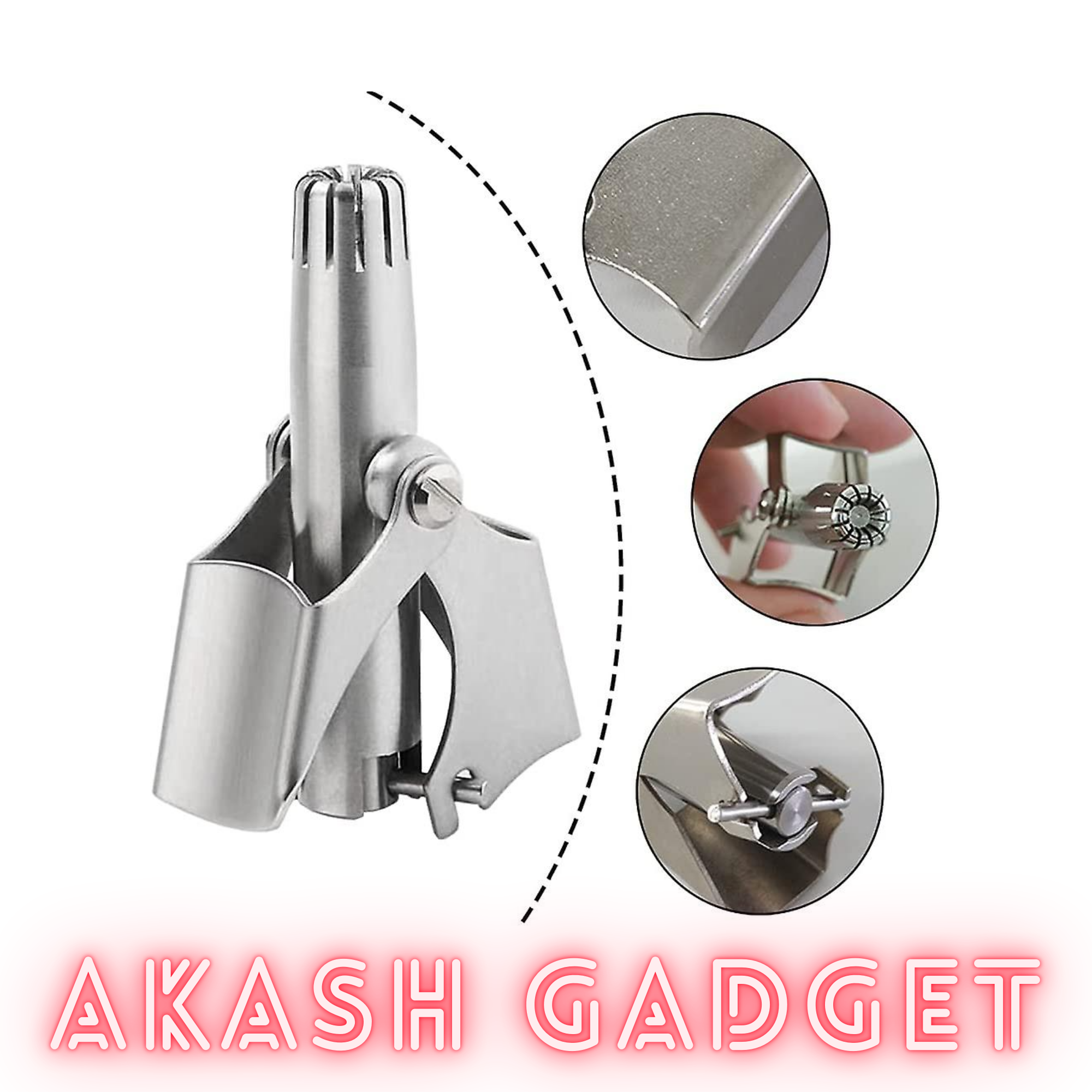 Manual Mini Stainless Nose Hair Trimmer for Men_img_3