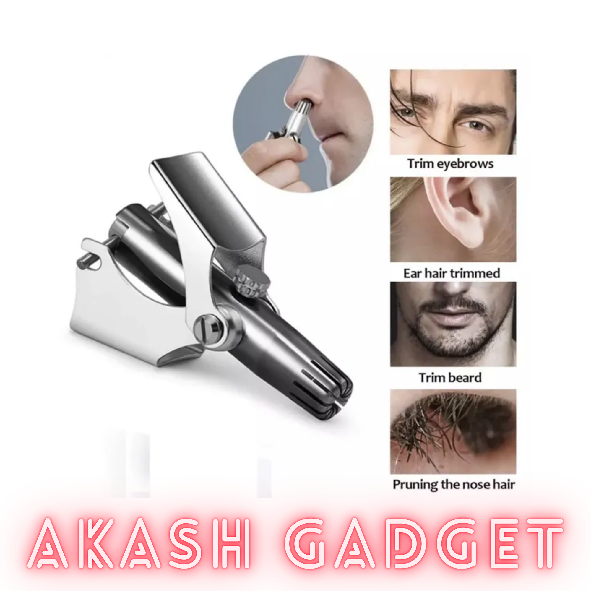 Manual Mini Stainless Nose Hair Trimmer for Men_img_7
