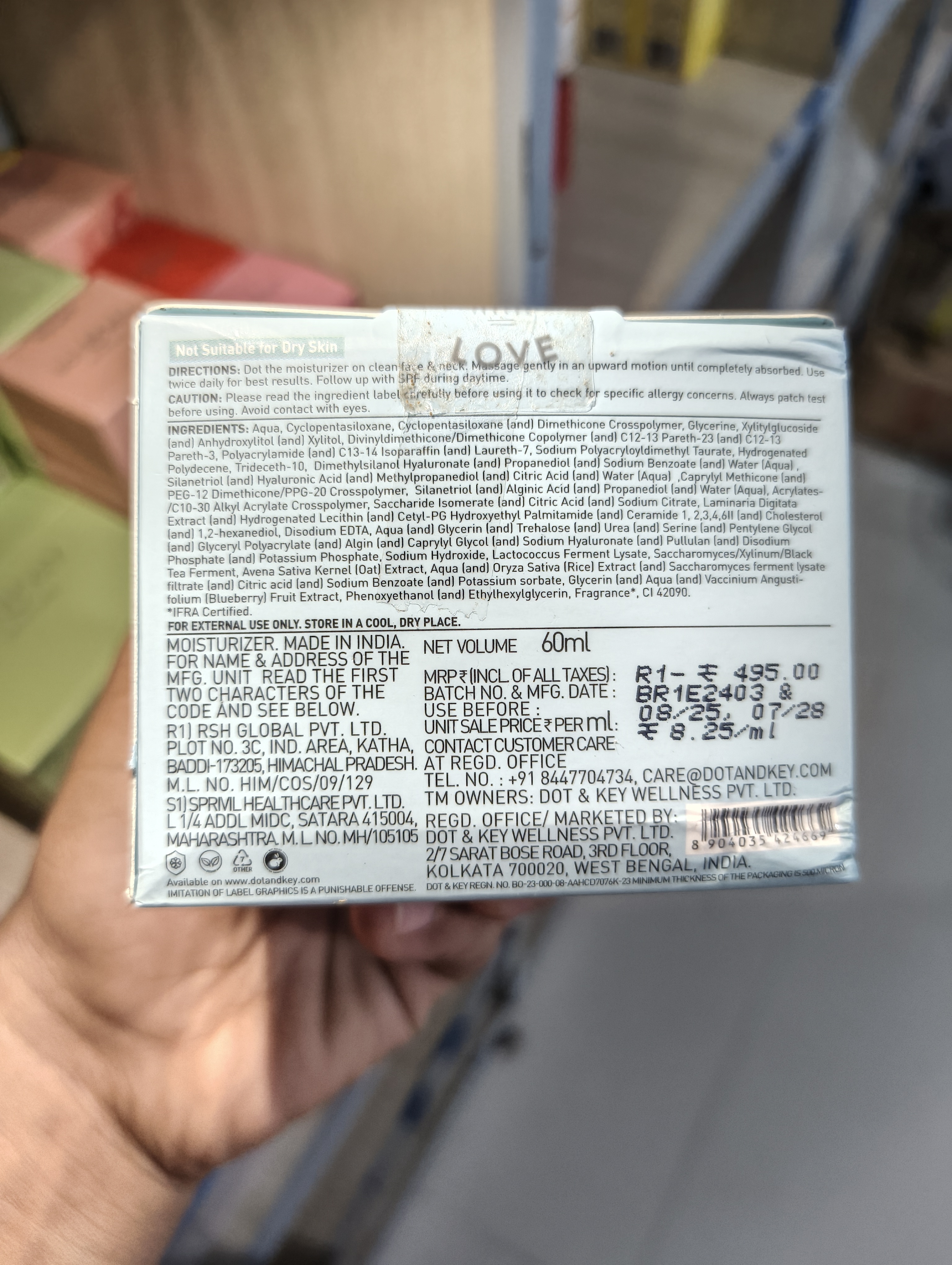 Dot or key 72HR Hydrating Gel Moisturizer + Probiotics 60 ml_img_1