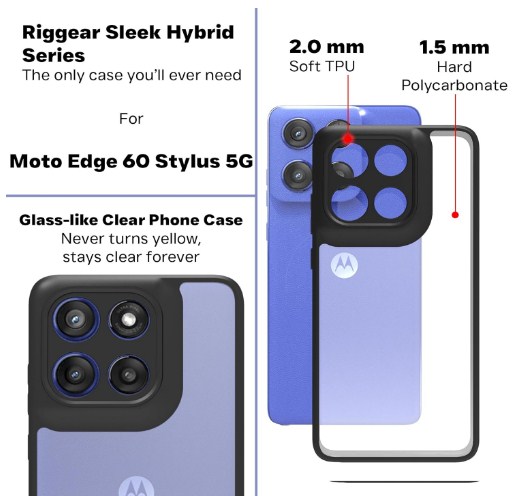 Motorola Moto Edge 60 Stylus 5G (Clear PC with Black TPU Bumper)_img_3
