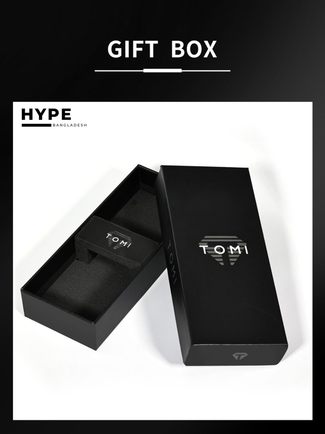 TOMI T-084 Men's Leather Belt Quartz Watch With Date (Full Black)_img_4