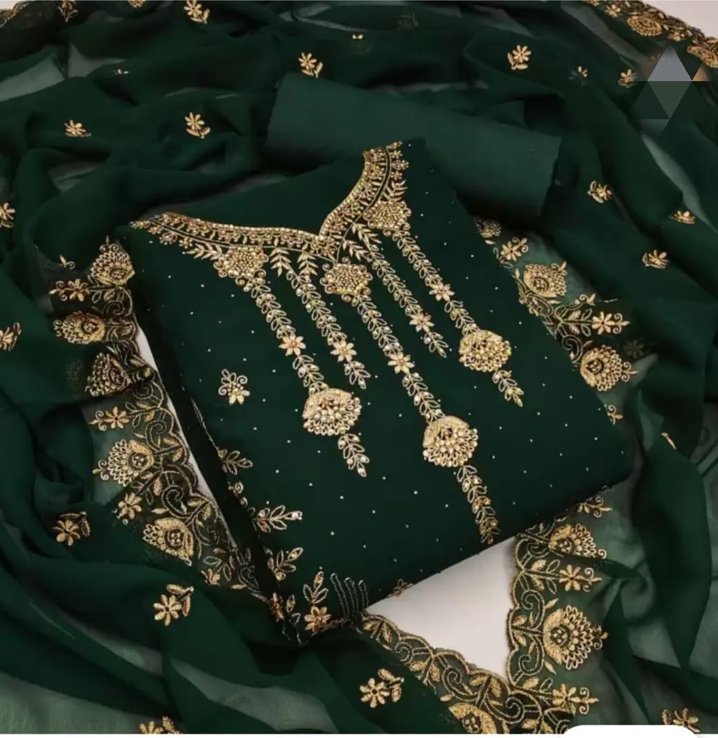 Georgette Embroidery Three Piece_img_0