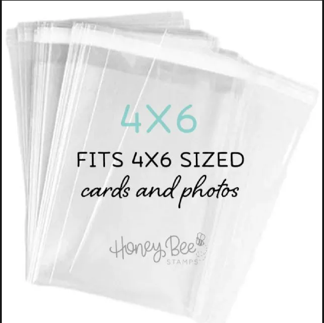 Crystal Cellophane poly adhesive poly size 4x6 inch Packaging Material Bundle of 100pcs - poly bag_img_0