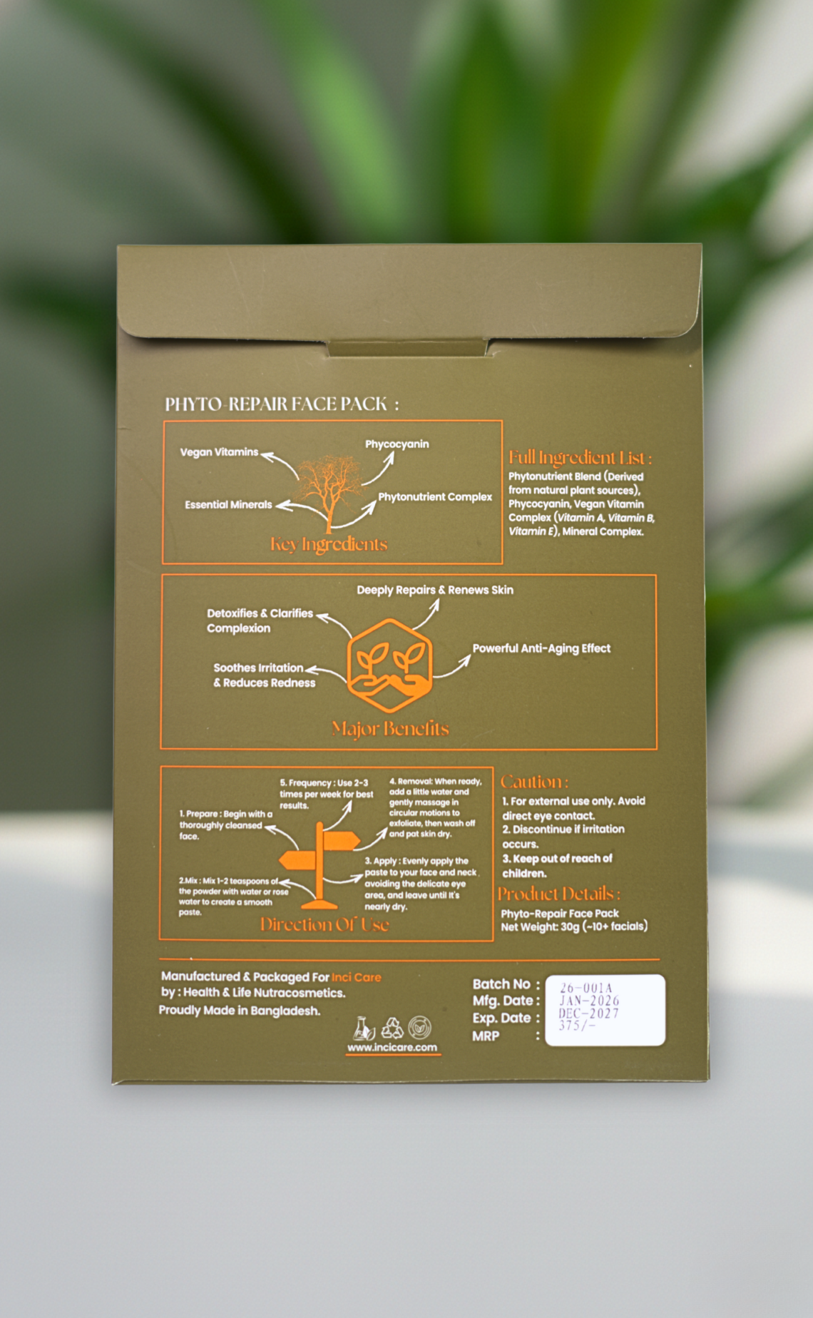 INCI CARE Phyto-Repair Face Pack - Image 2