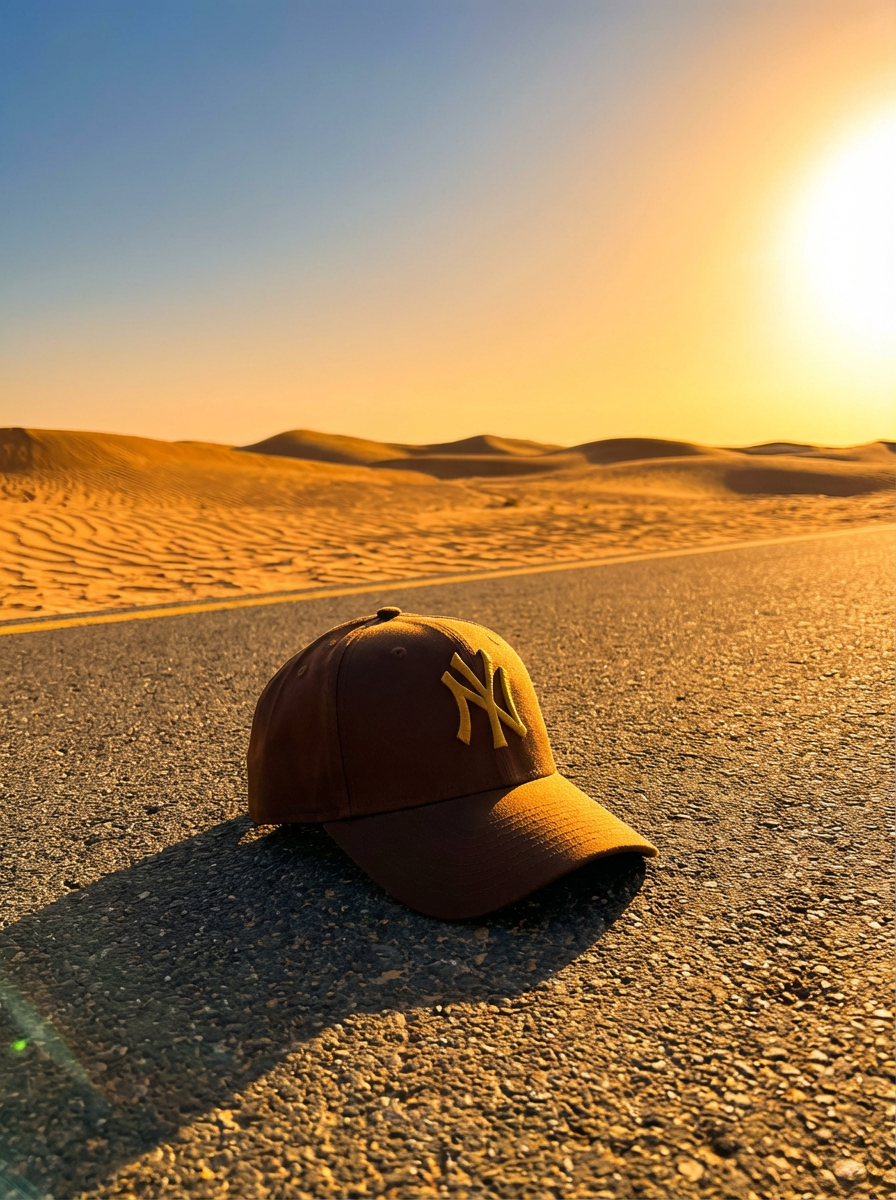 NY Adjustable Cotton Cap – Espresso Dusk Brown with Metal Back Strap