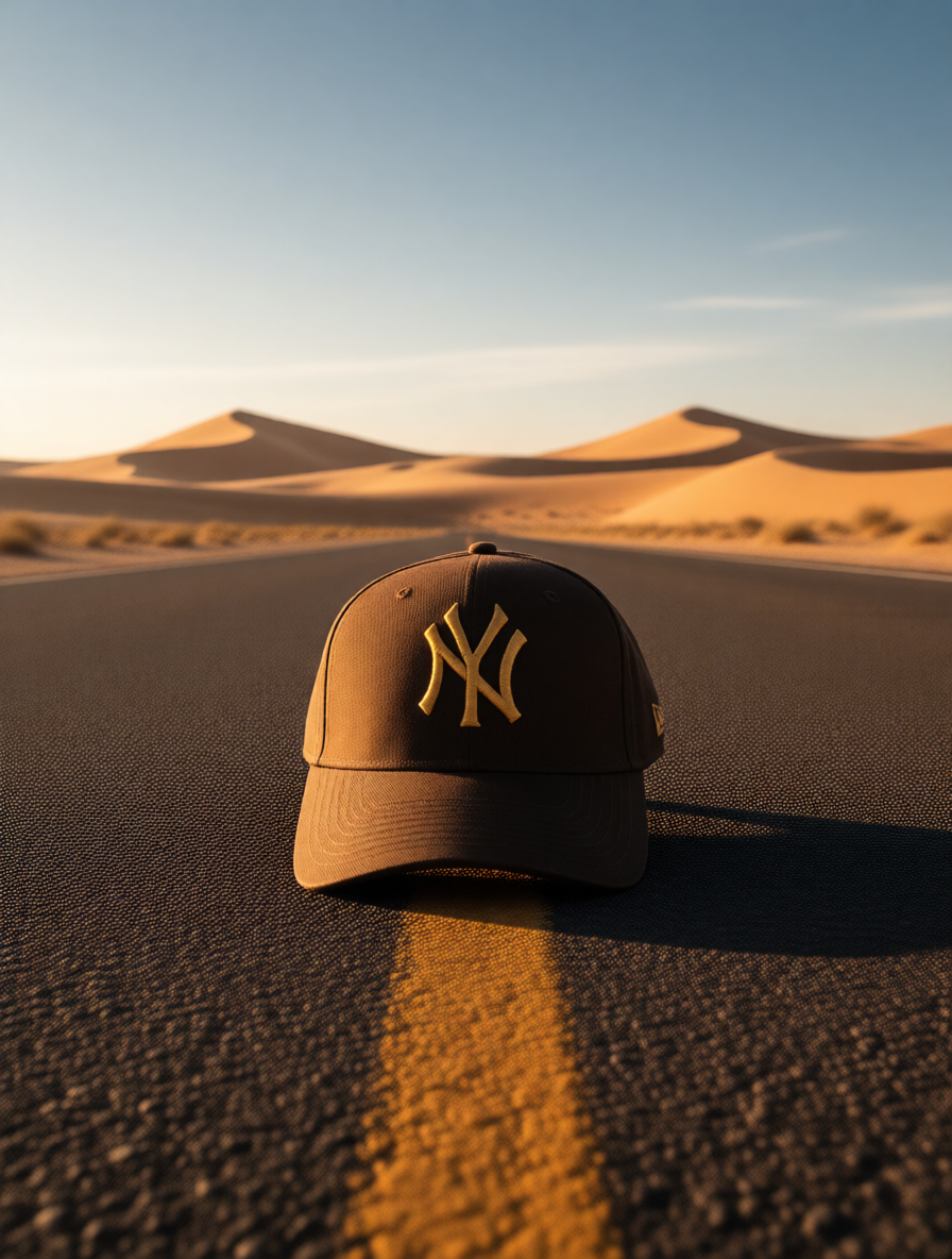 NY Adjustable Cotton Cap – Espresso Dusk Brown with Metal Back Strap_img_1