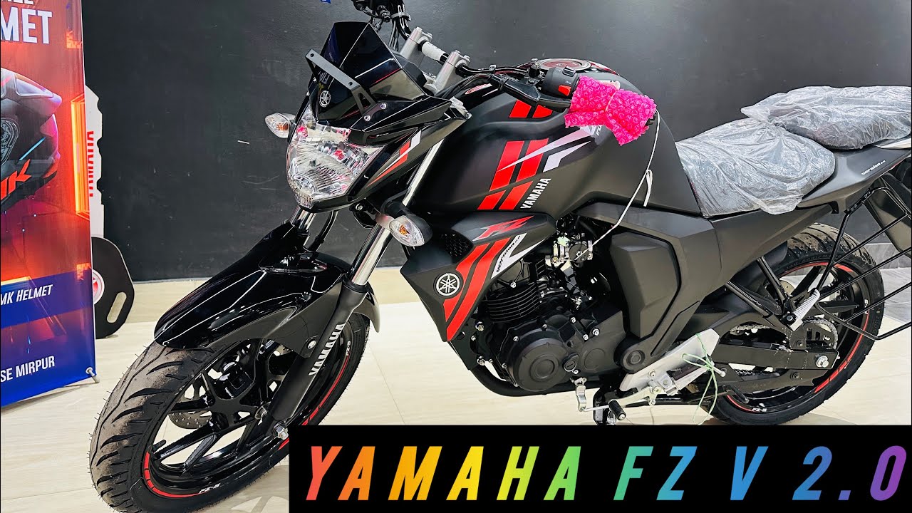 Engine Guard Yamaha FZS V2 Dark Night Red bike with Clam_img_1