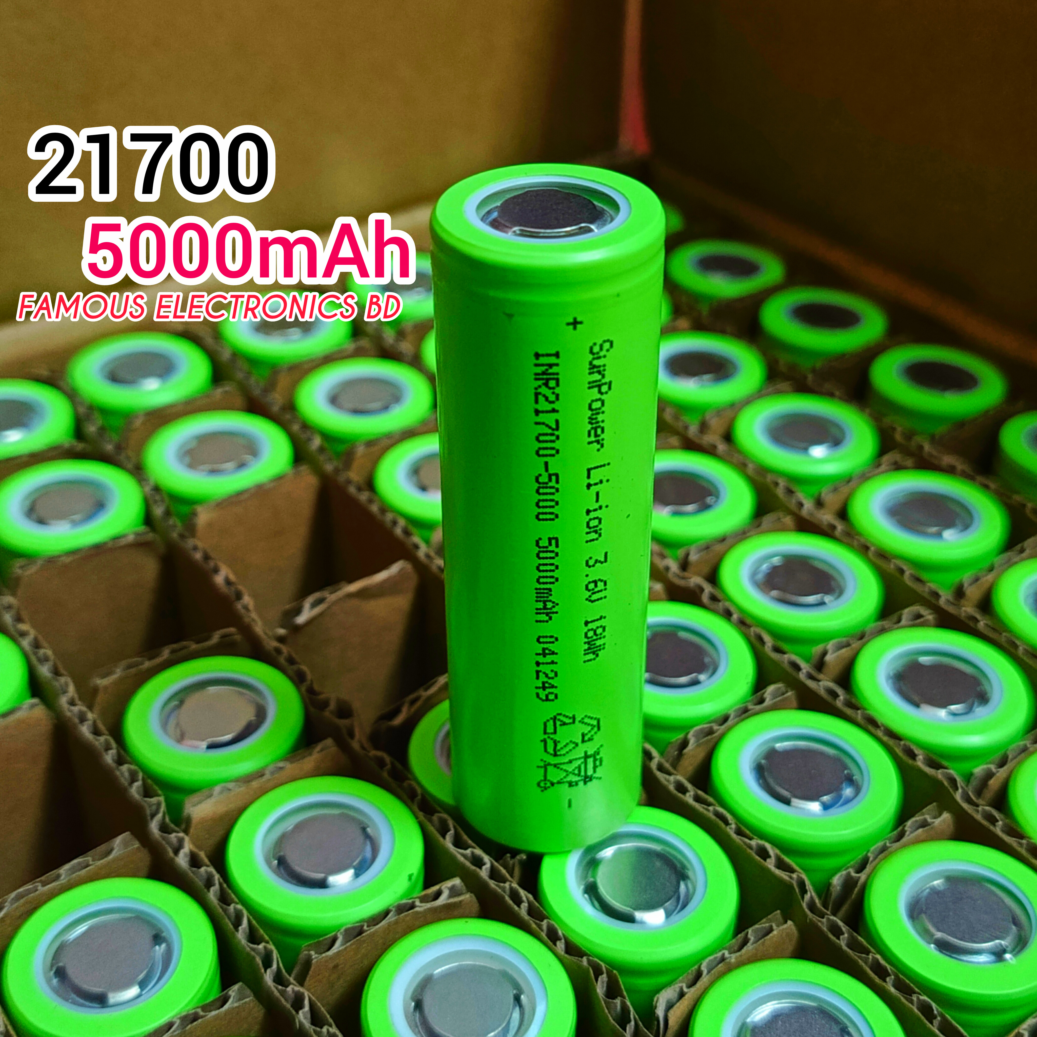 INR21700 5000mAh-50SE Grade A 3.7V 6C 20/30A SunPower_img_1