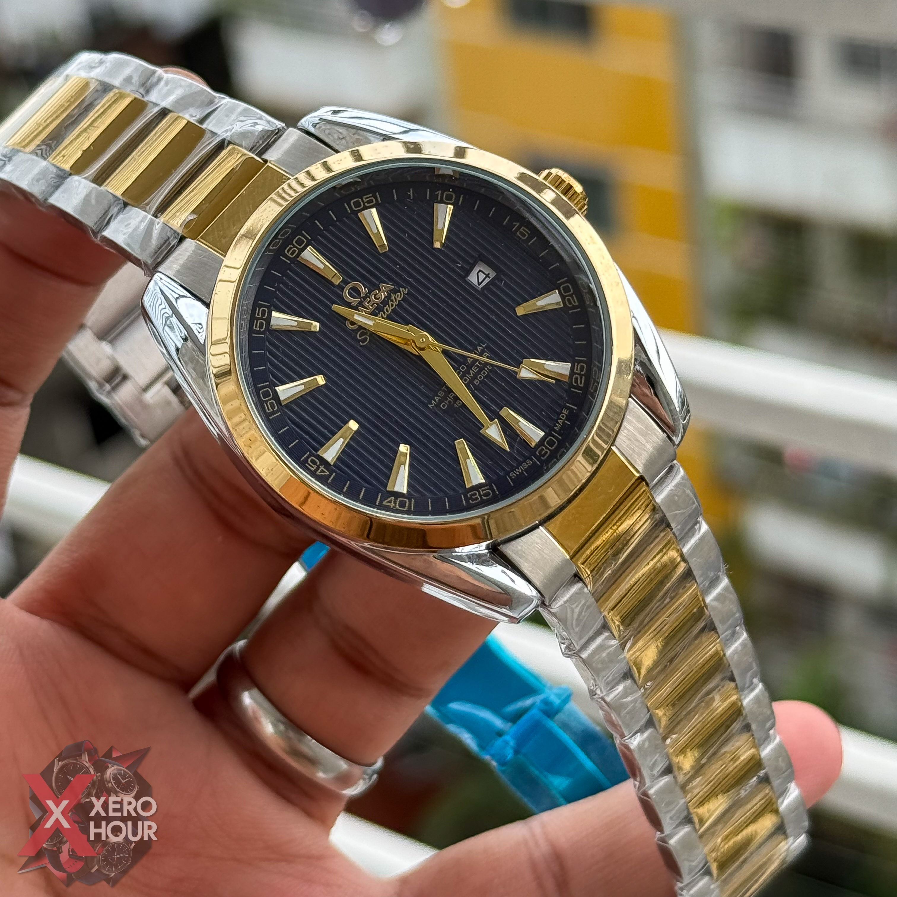 Omega seamaster Dual Tone |  Date Just | BLUE DIAL