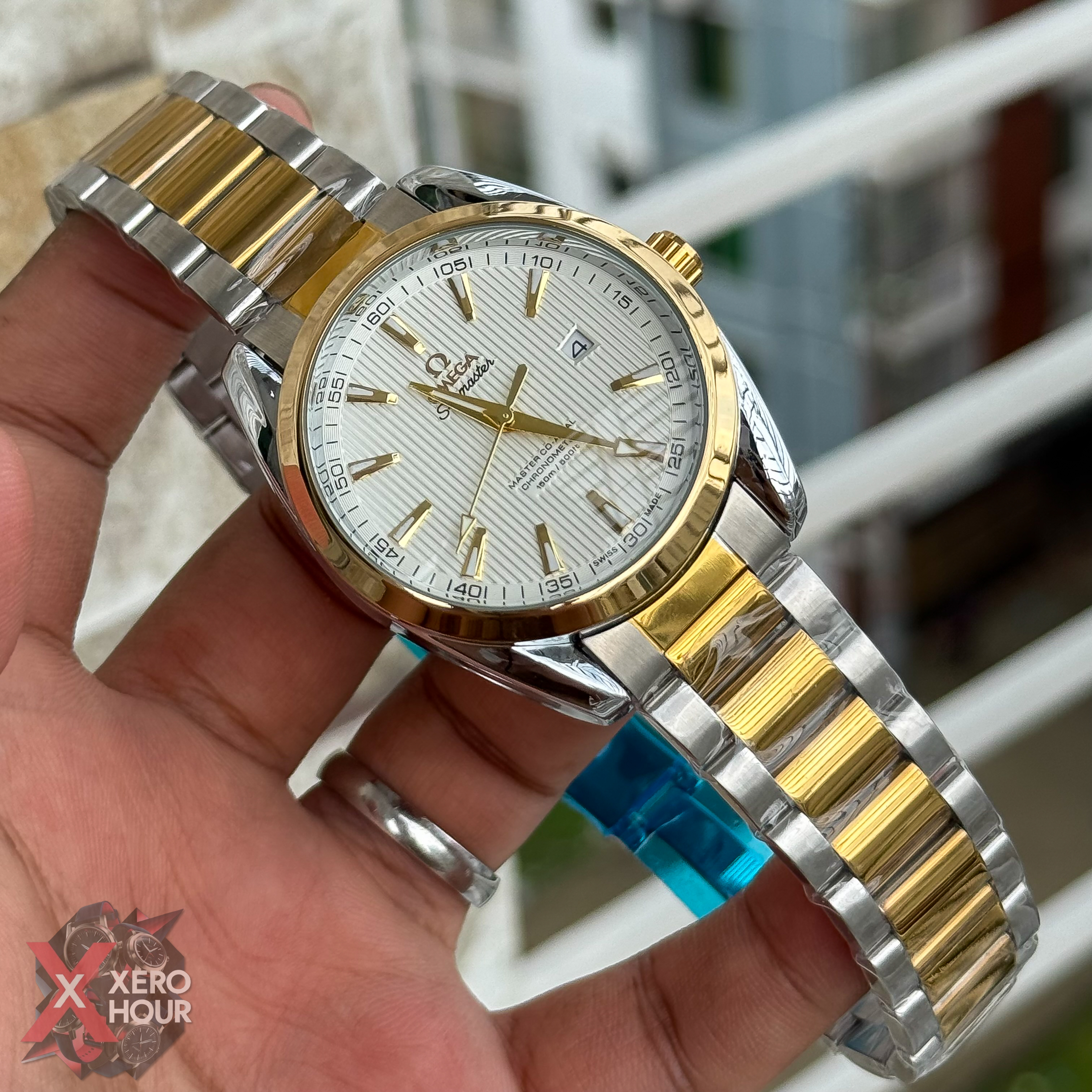 Omega seamaster | date Just | Dual tone White dial