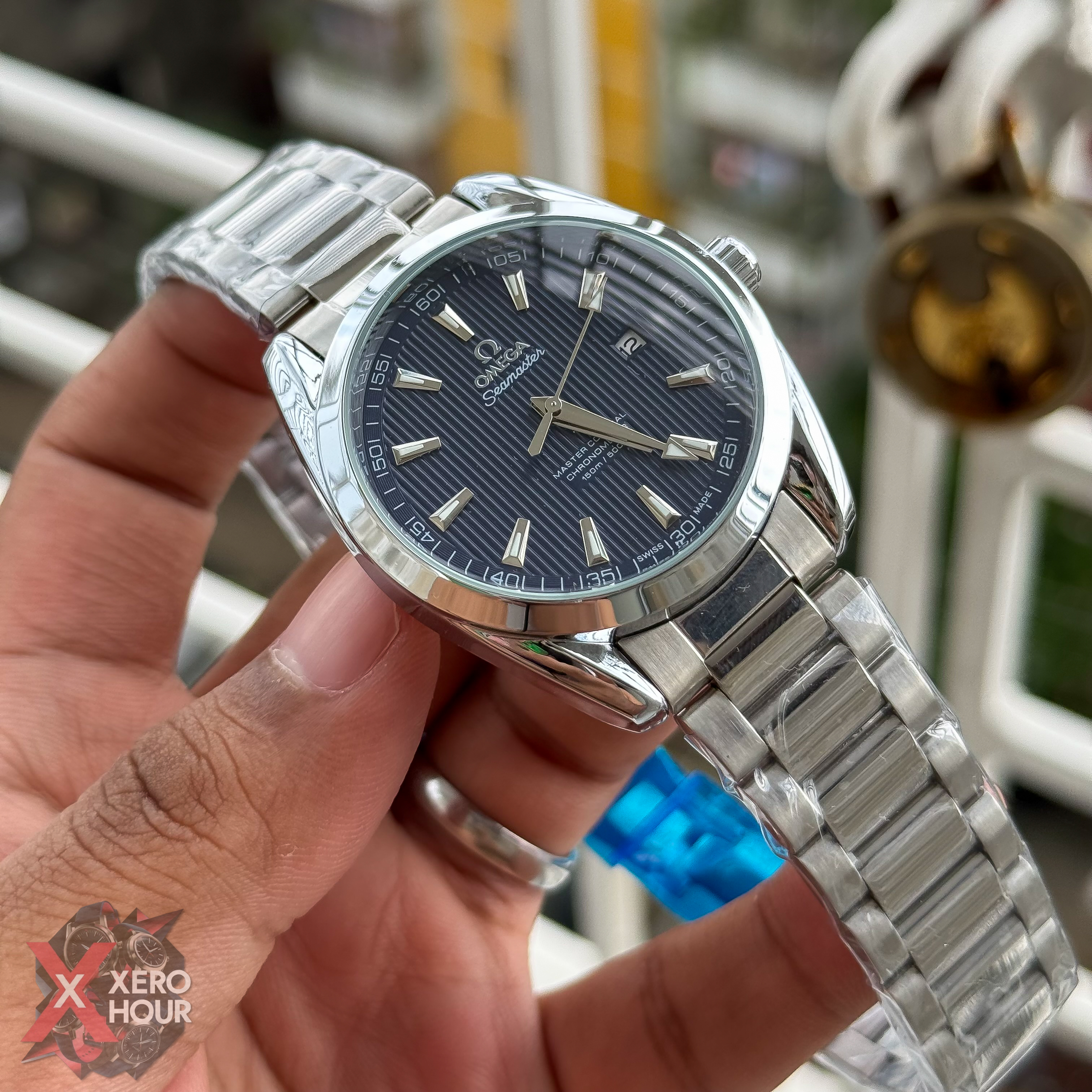 Omega seamaster | Date Just | Silver Blue dial
