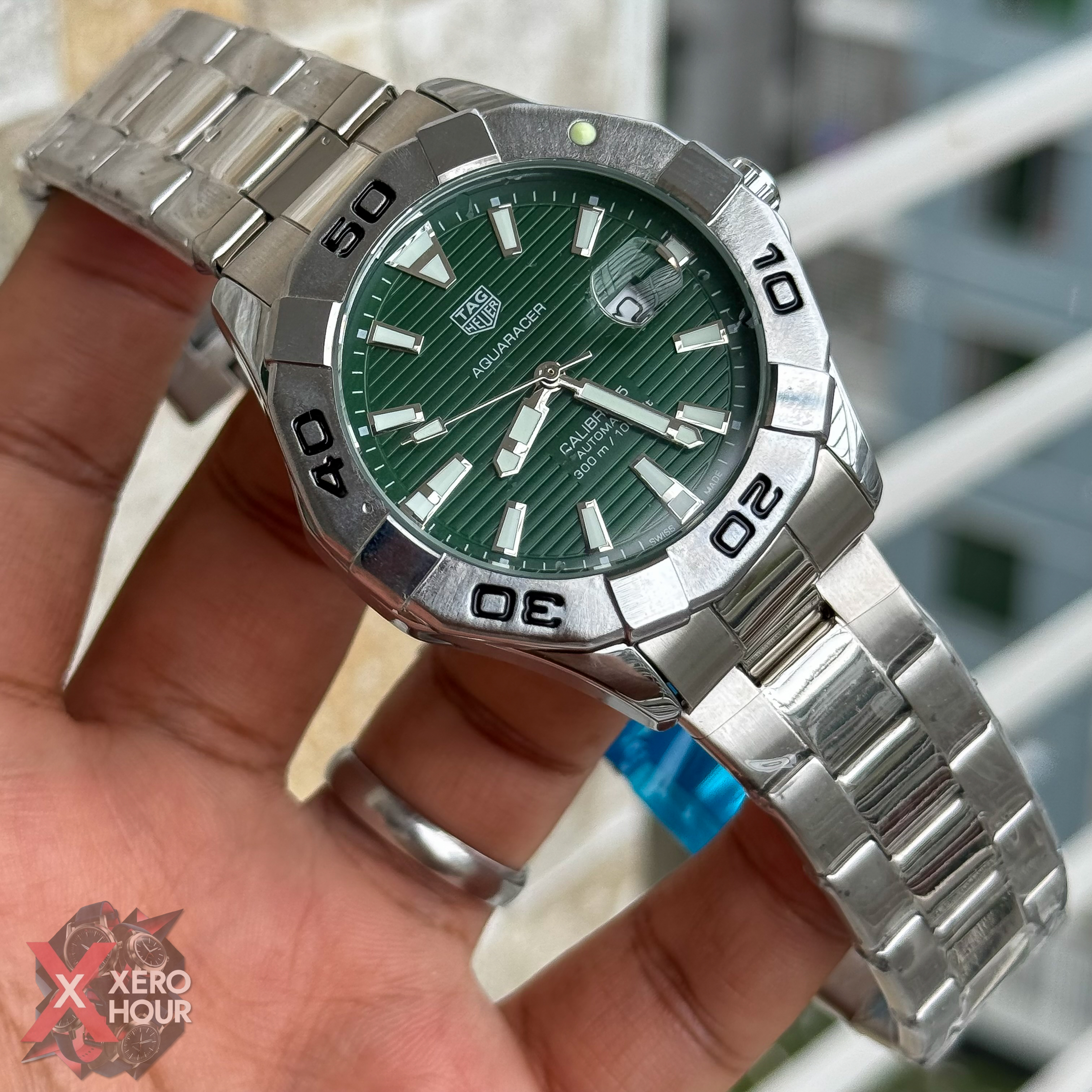 Tag heuer Aquaracer | date just | Green dial