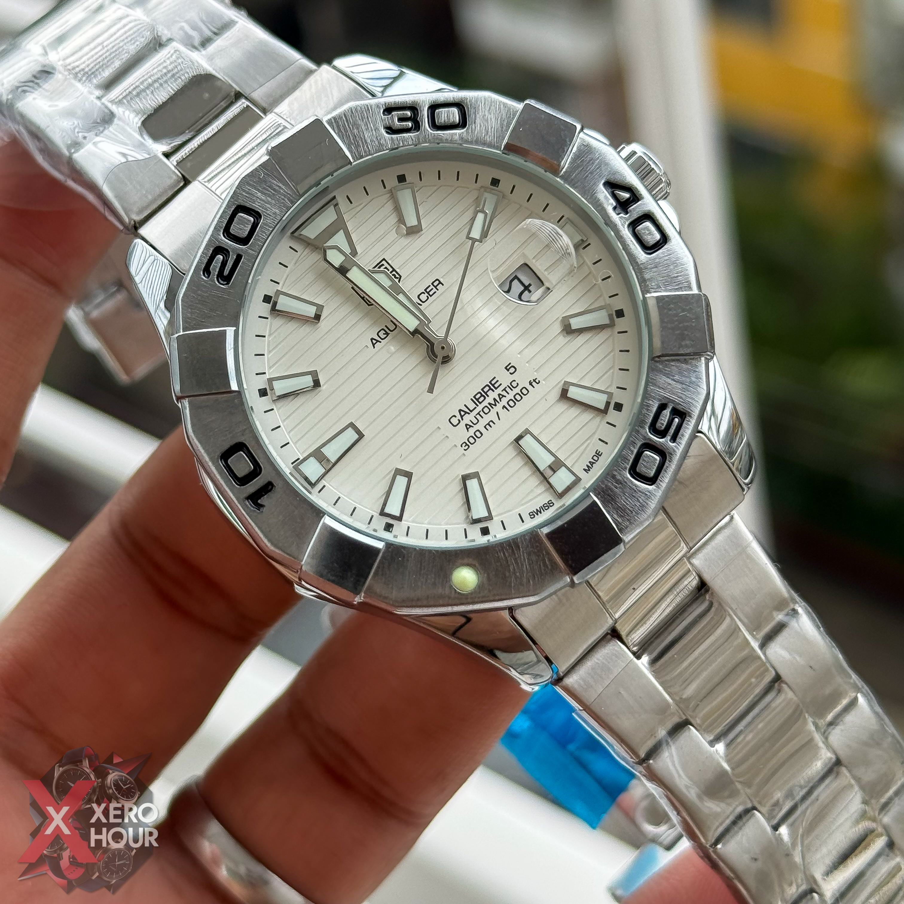 Tag Heuer aquaracer | date just | Silver Chain White dial_img_3