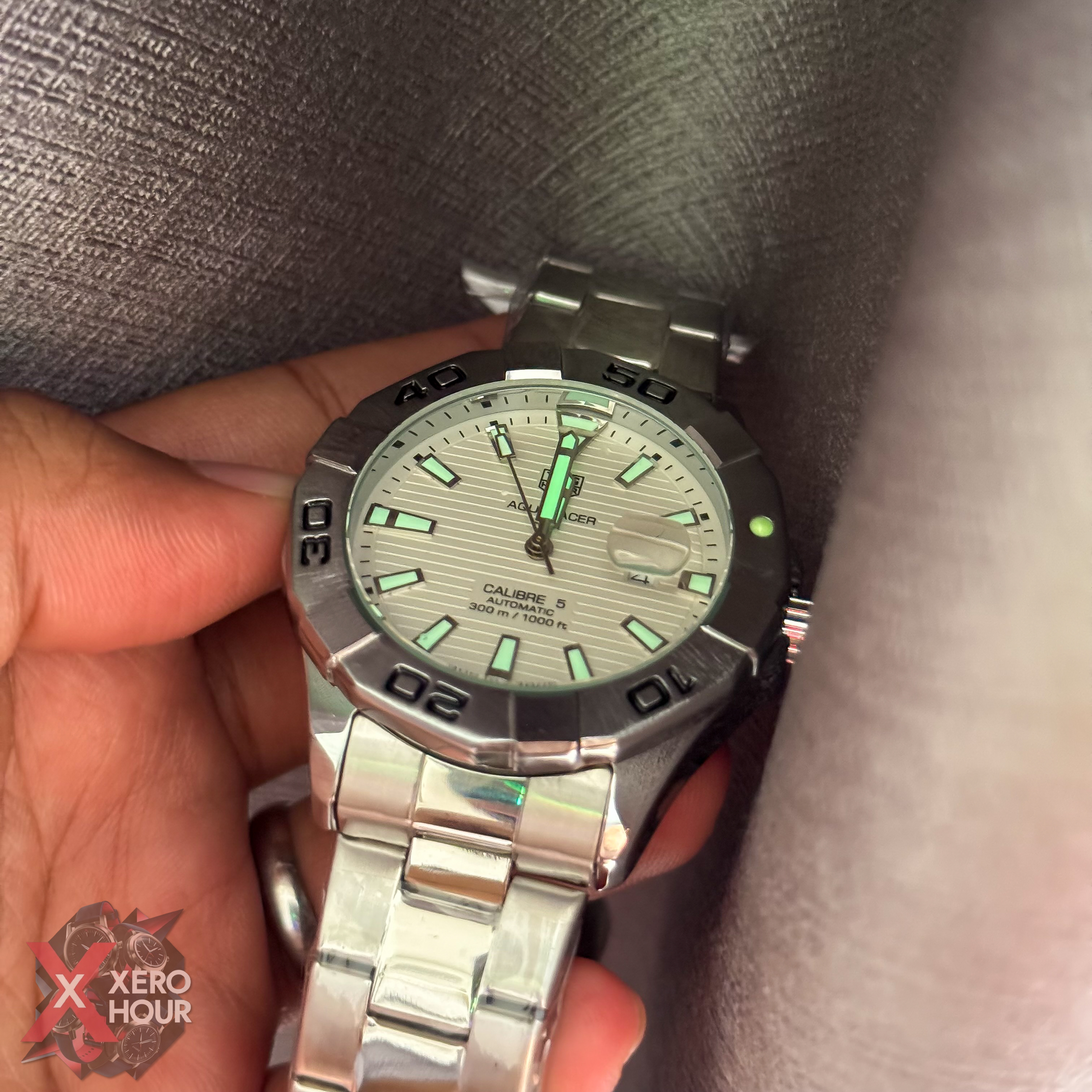 Tag Heuer aquaracer | date just | Silver Chain White dial_img_4