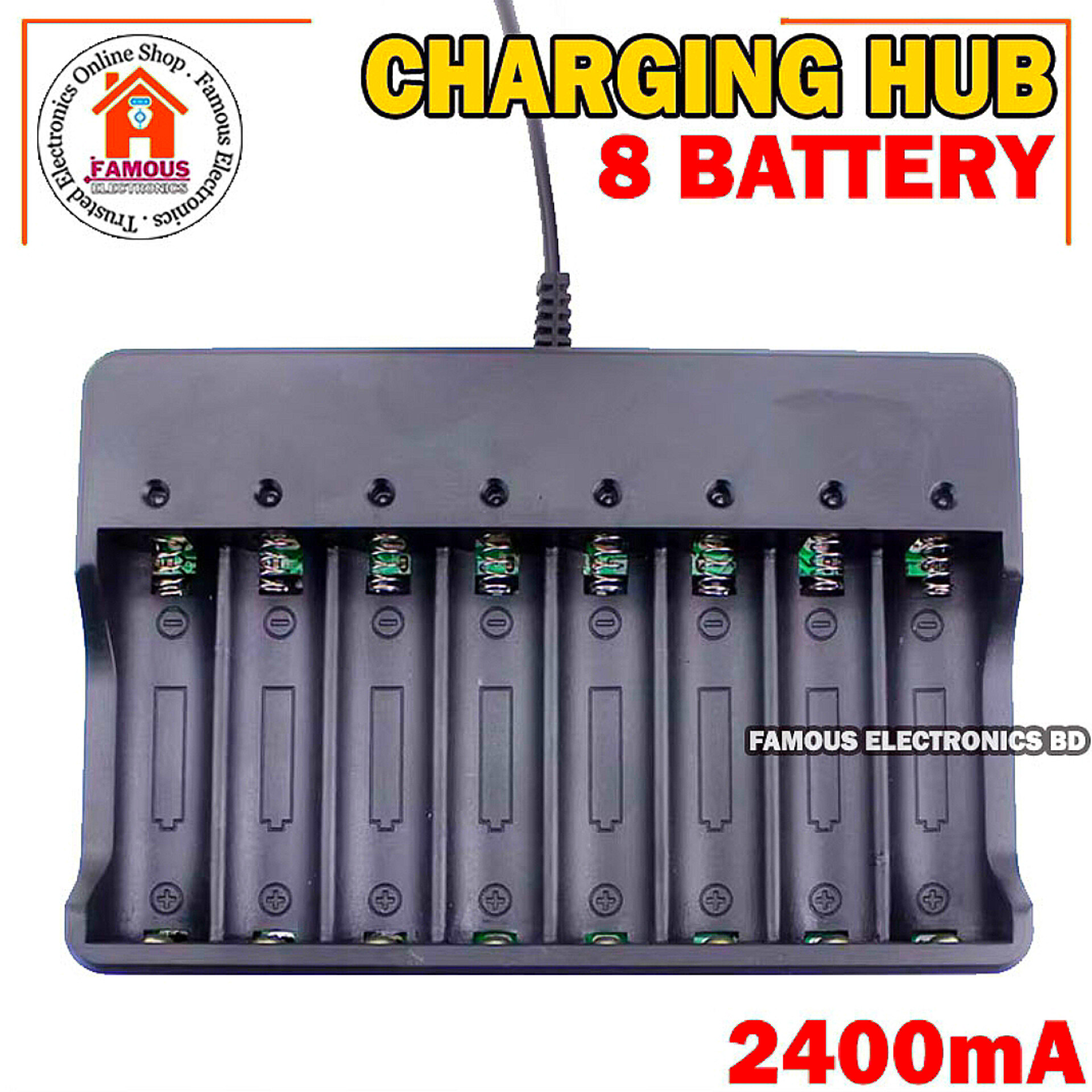 18650 Battery Charger 8 Slots for Rechargeable Batteries and Universal Smart Battery Charger for 18650 18500 18350 Li-Ion Intellicharge Charger 8 Bay (Battery Not Included)_img_5