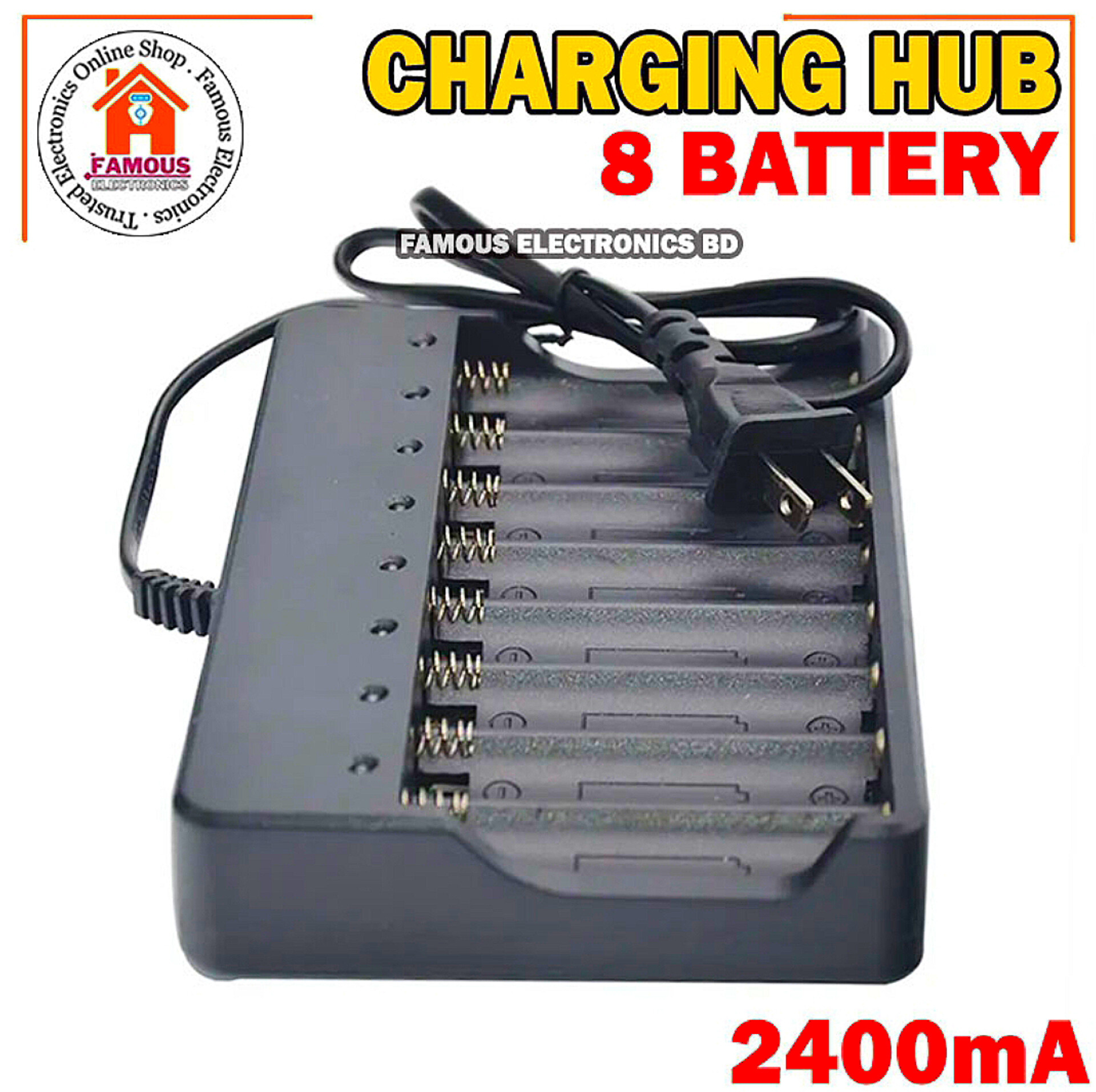 18650 Battery Charger 8 Slots for Rechargeable Batteries and Universal Smart Battery Charger for 18650 18500 18350 Li-Ion Intellicharge Charger 8 Bay (Battery Not Included)_img_3