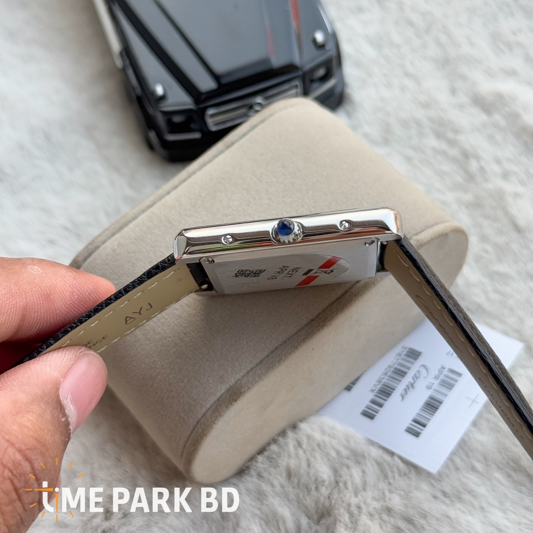 Cartier Tank | Master Grade | japan movement | Quartz movement  Black belt silver dial_img_1