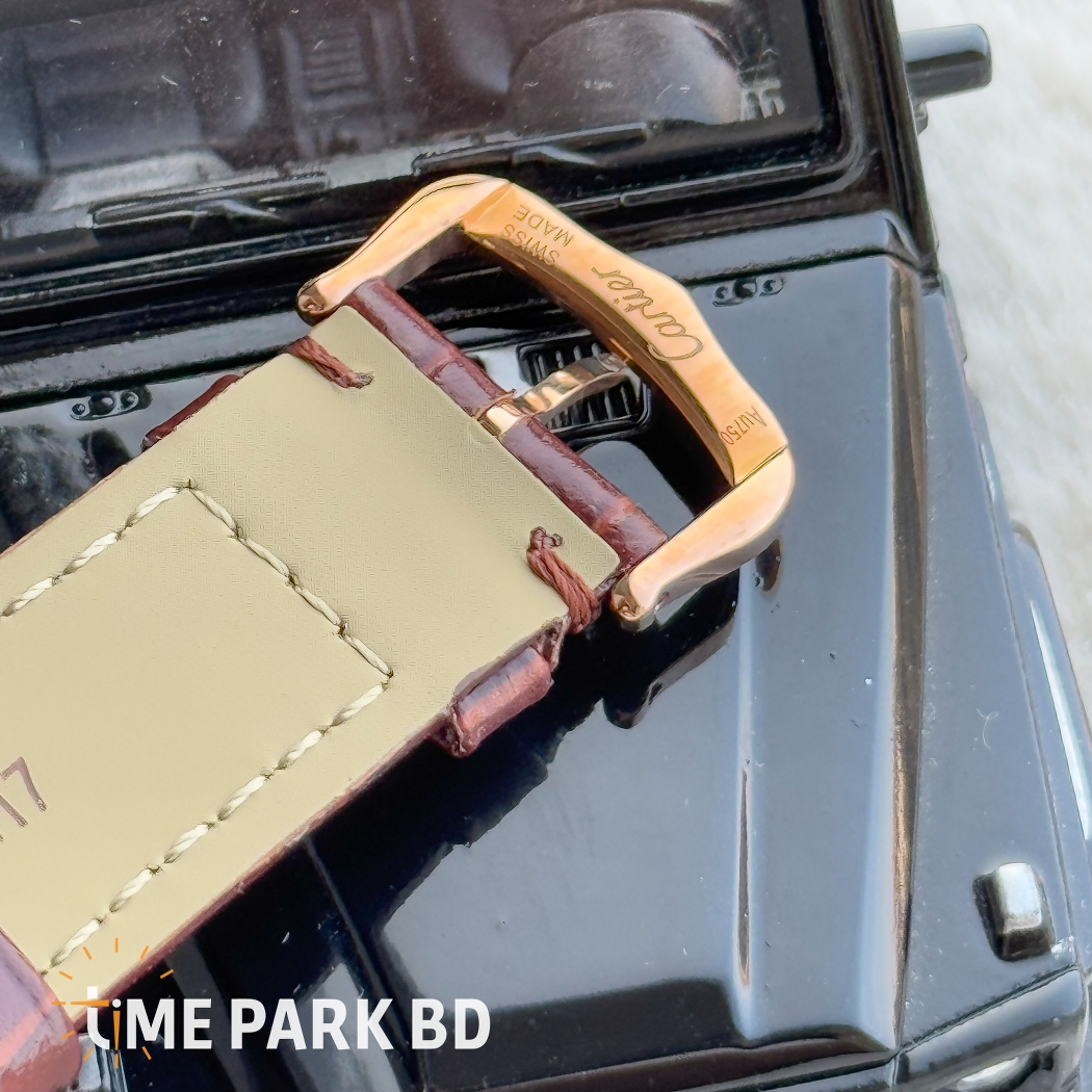Cartier Tank | Master Grade | Japan Movement | Quartz Movement | Brown Belt Rose Gold Bezel White dial_img_3