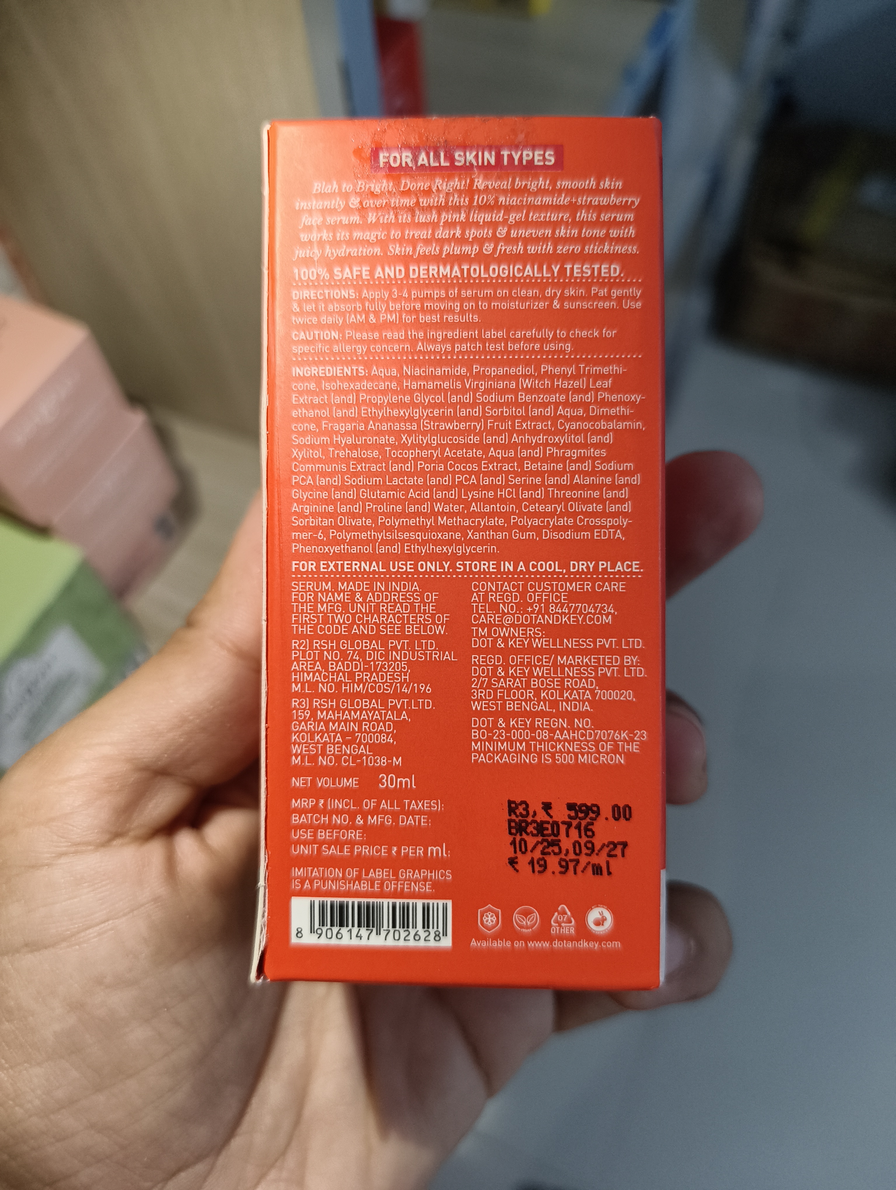 Dot & Key Strawberry Bright 10% Niacinamide Face Serum - 30ml_img_1