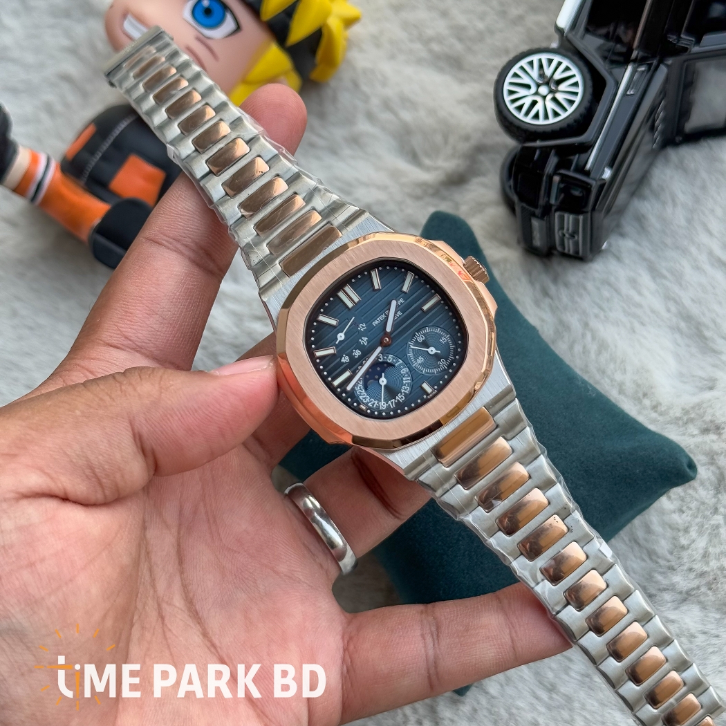 Patek Philippe Nautilus Chrongoraph Moon Phase | Dual Tone Blue Dial | Euro Grade | Automatic movement