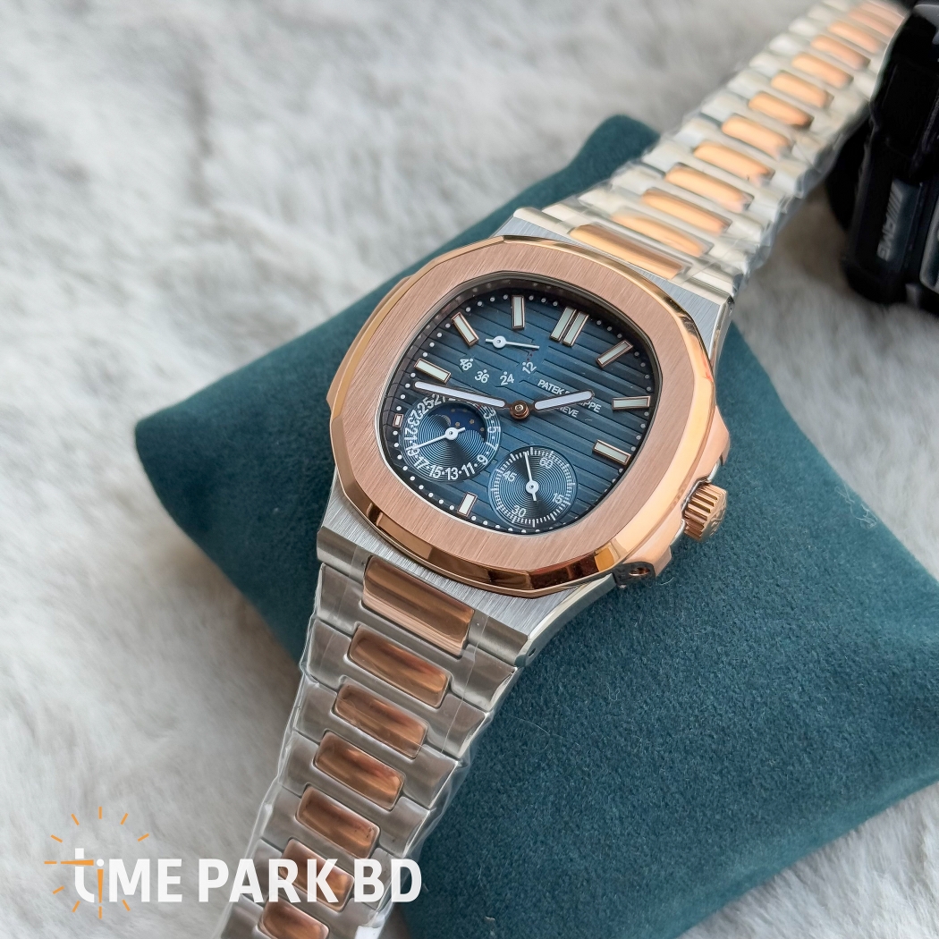 Patek Philippe Nautilus Chrongoraph Moon Phase | Dual Tone Blue Dial | Euro Grade | Automatic movement_img_1